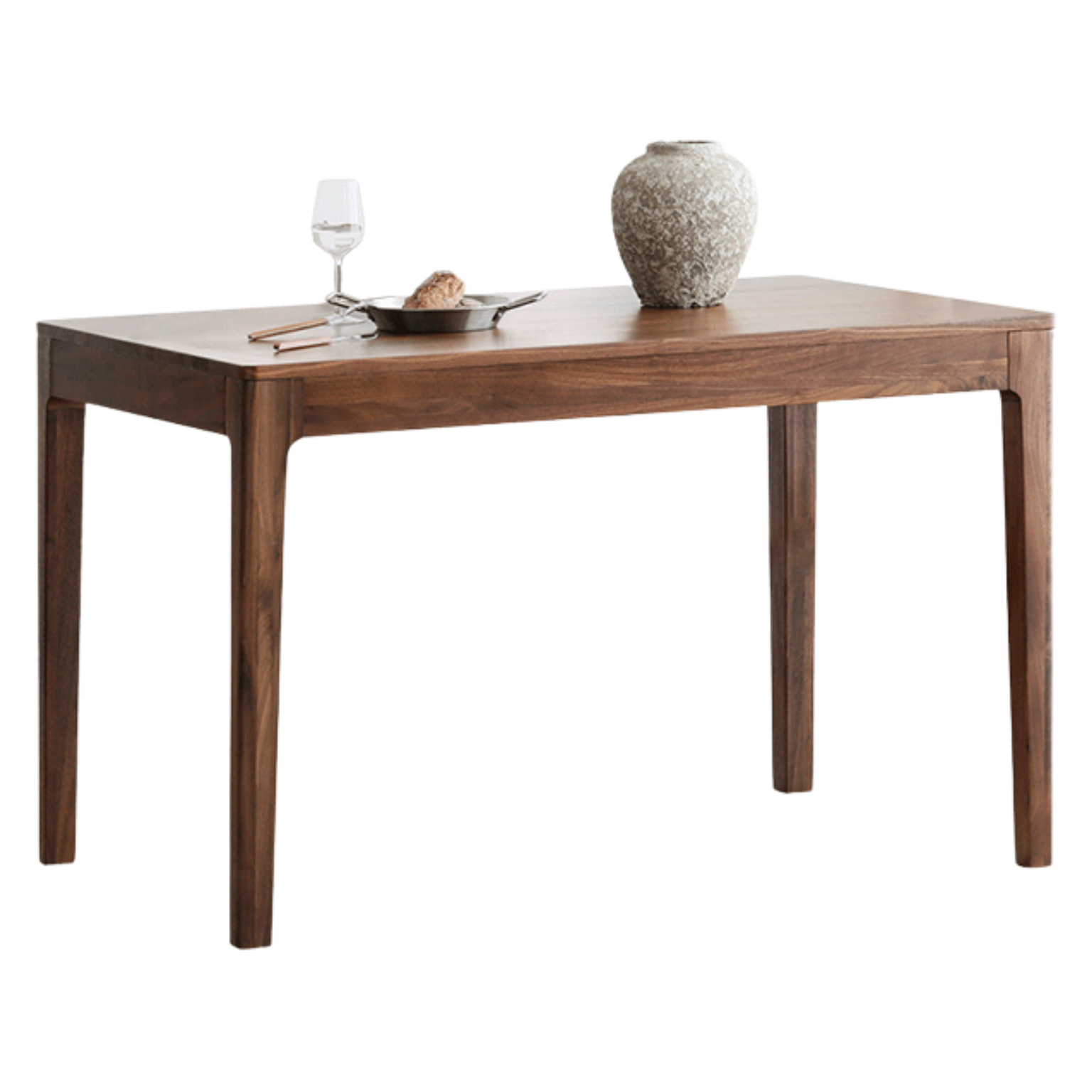 Black Walnut, Sandalwood Solid Wood Rectangular Dining Table