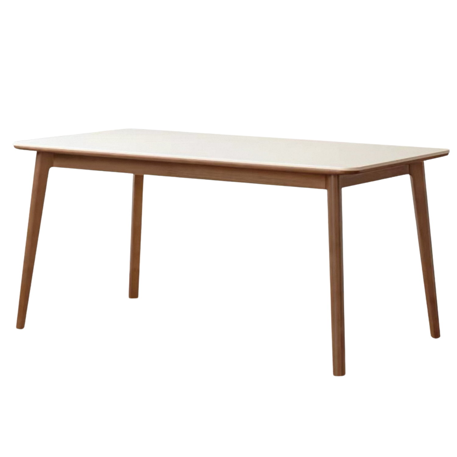 Beech, Oak, Rubberwood Solid Wood Rock Board Dining Table