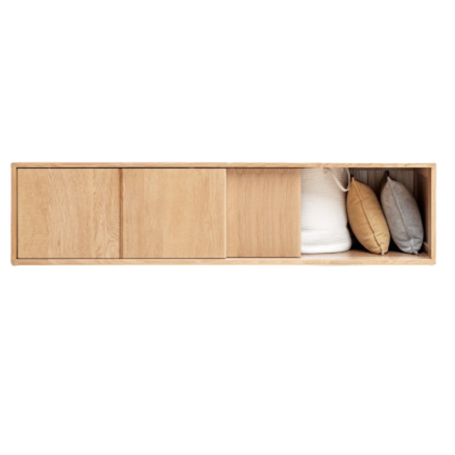 Oak Solid Wood Wardrobe Sliding Door.