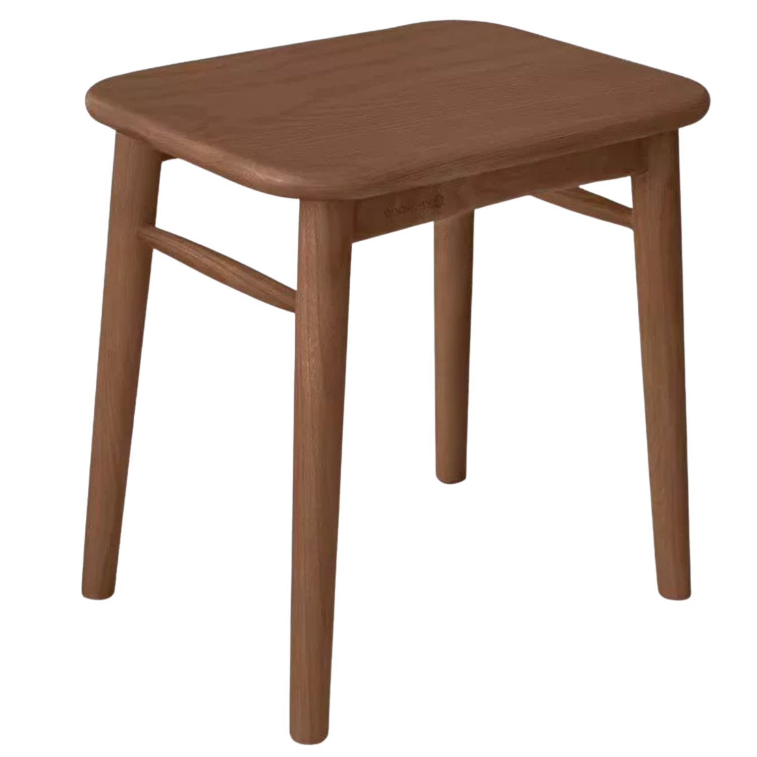 Ash Solid Wood Square Makeup Stool