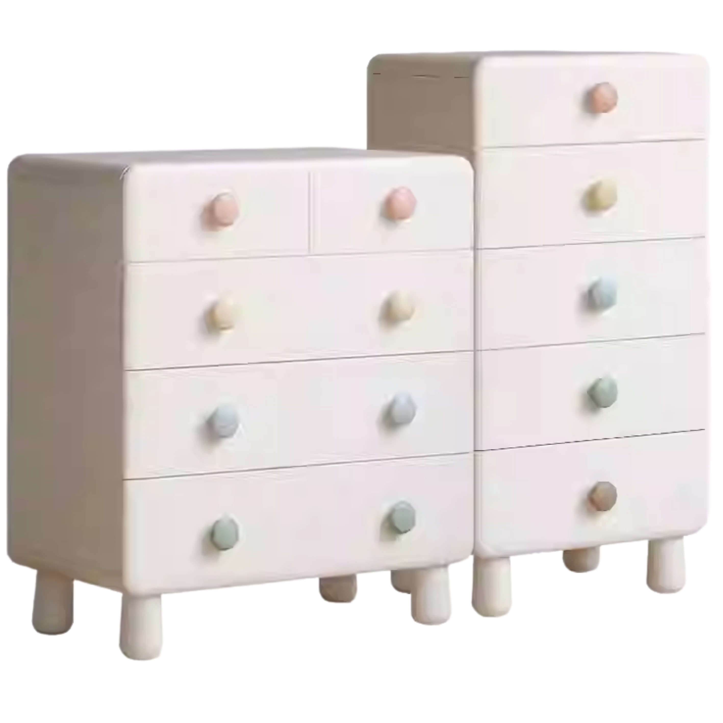 Rubber Solid Wood Children's Storage Cabinet.
