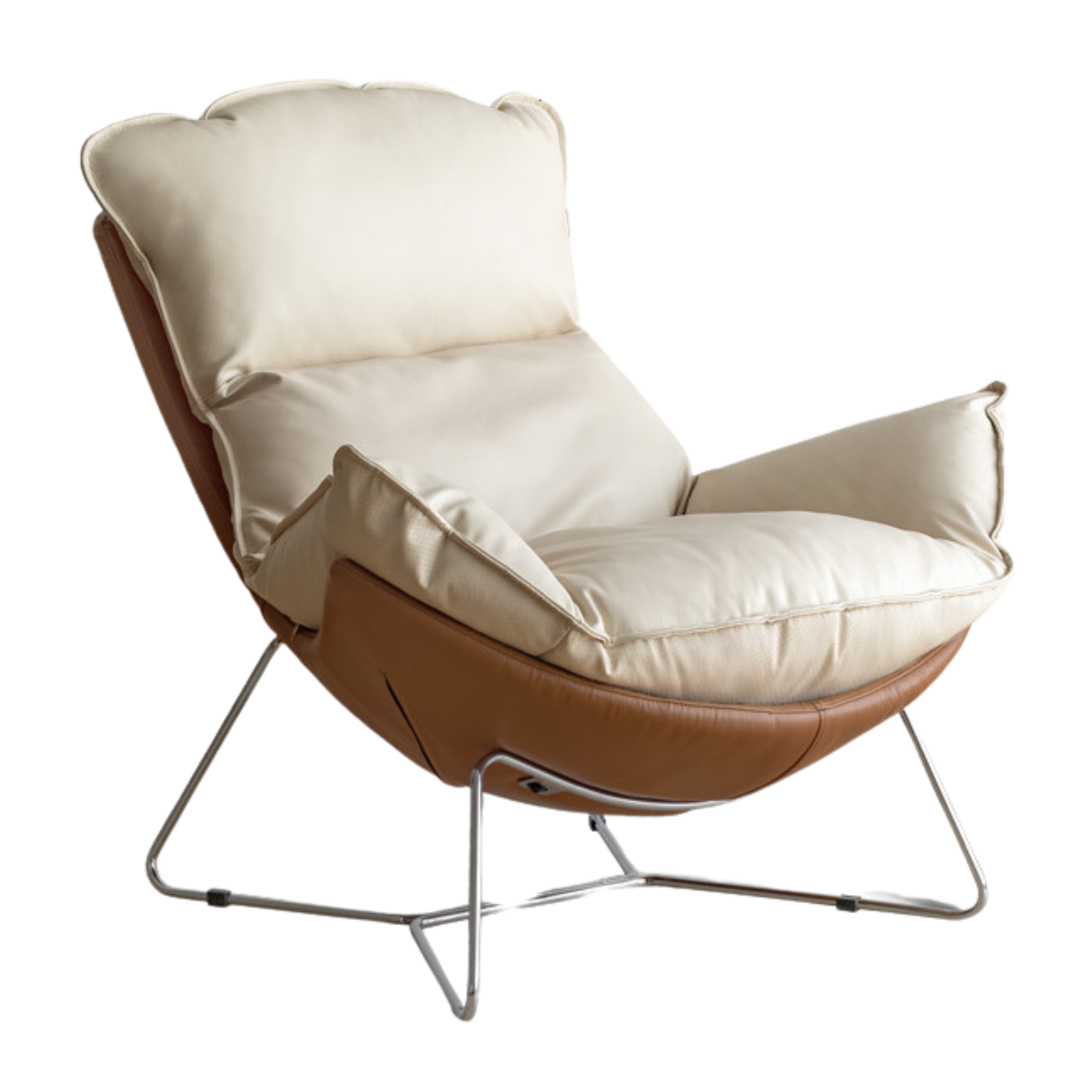 Leather Modern Simple Snail Armchair :