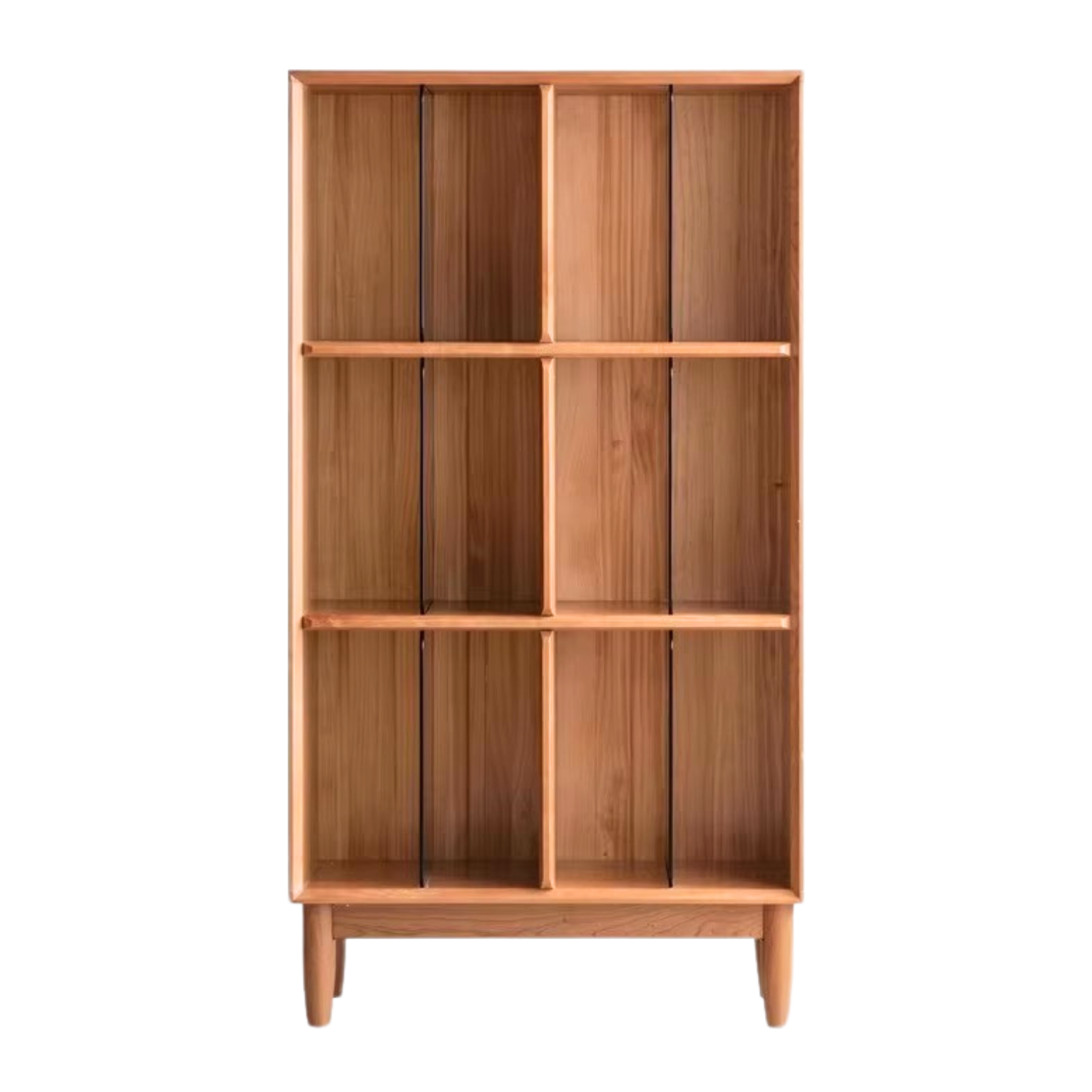 Cherry, Oak Solid Wood Bookshelf Lattice Cabinet
