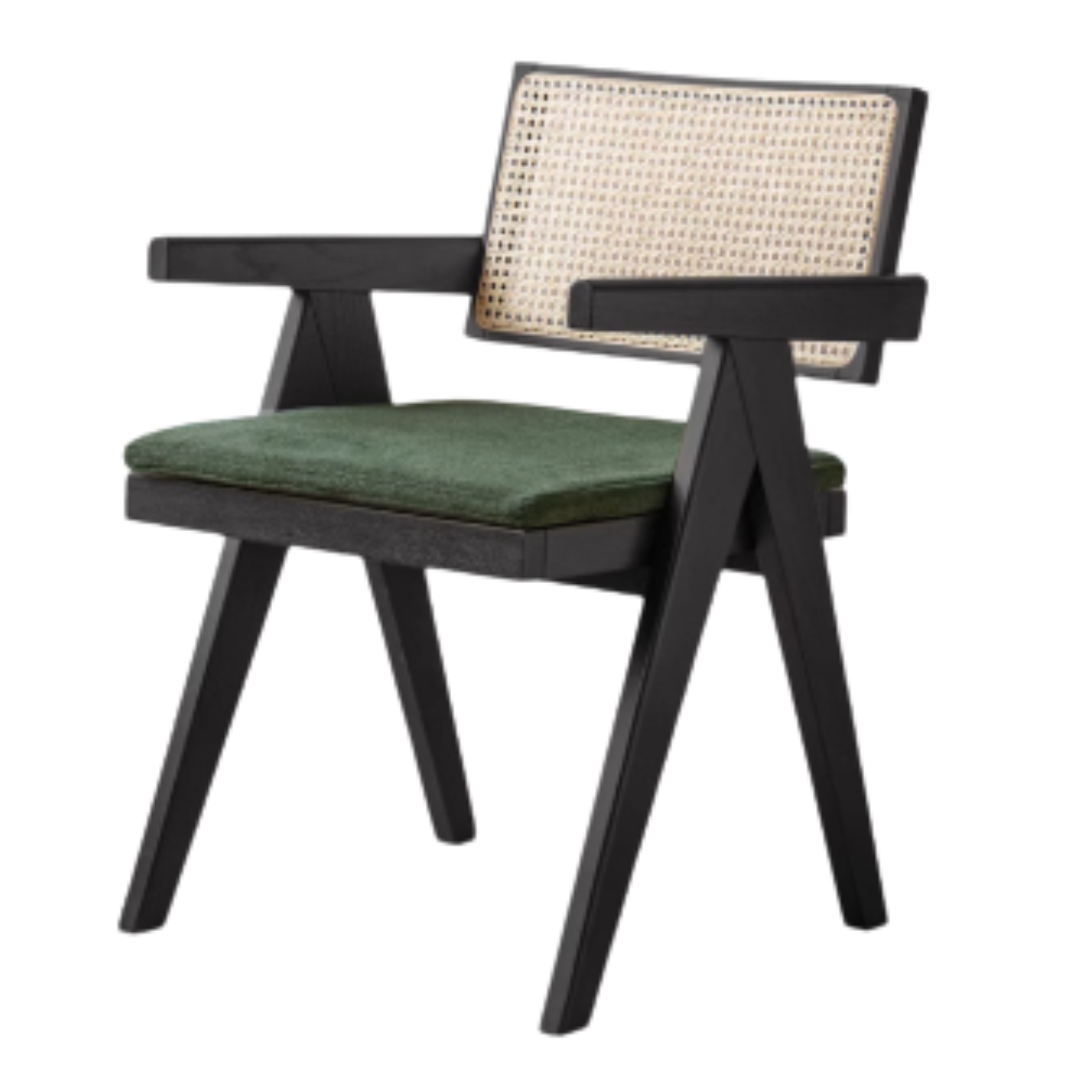 Ash, Cherry, Oak Solid Wood Rattan Smoked Chair