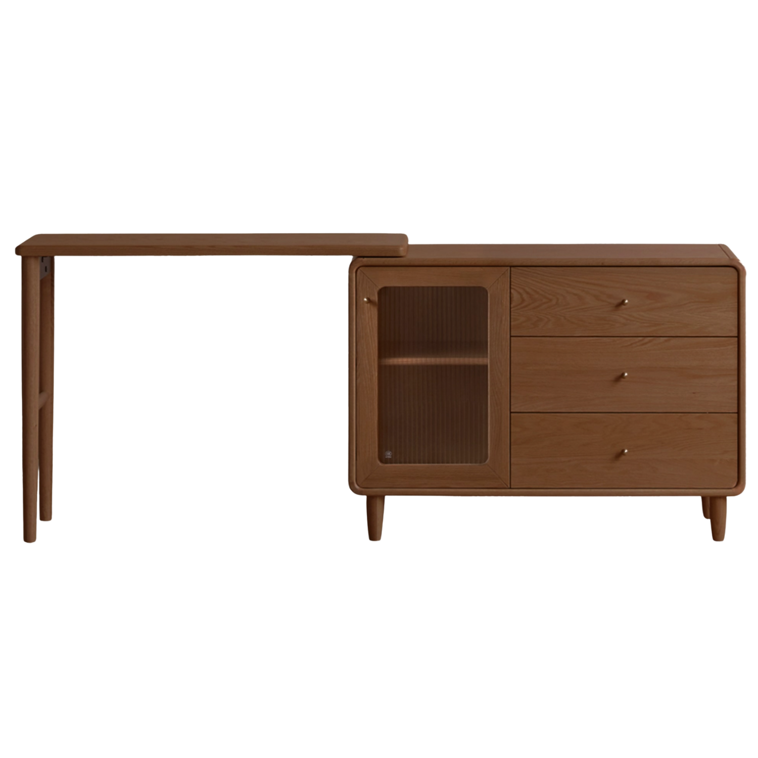 Oak Solid Wood Retractable Vanity Table