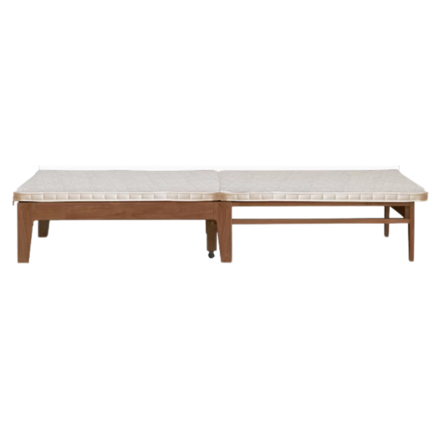 Oak, Beech, Solid Rubberwood Folding Sofa Bed, Retractable Sofa.