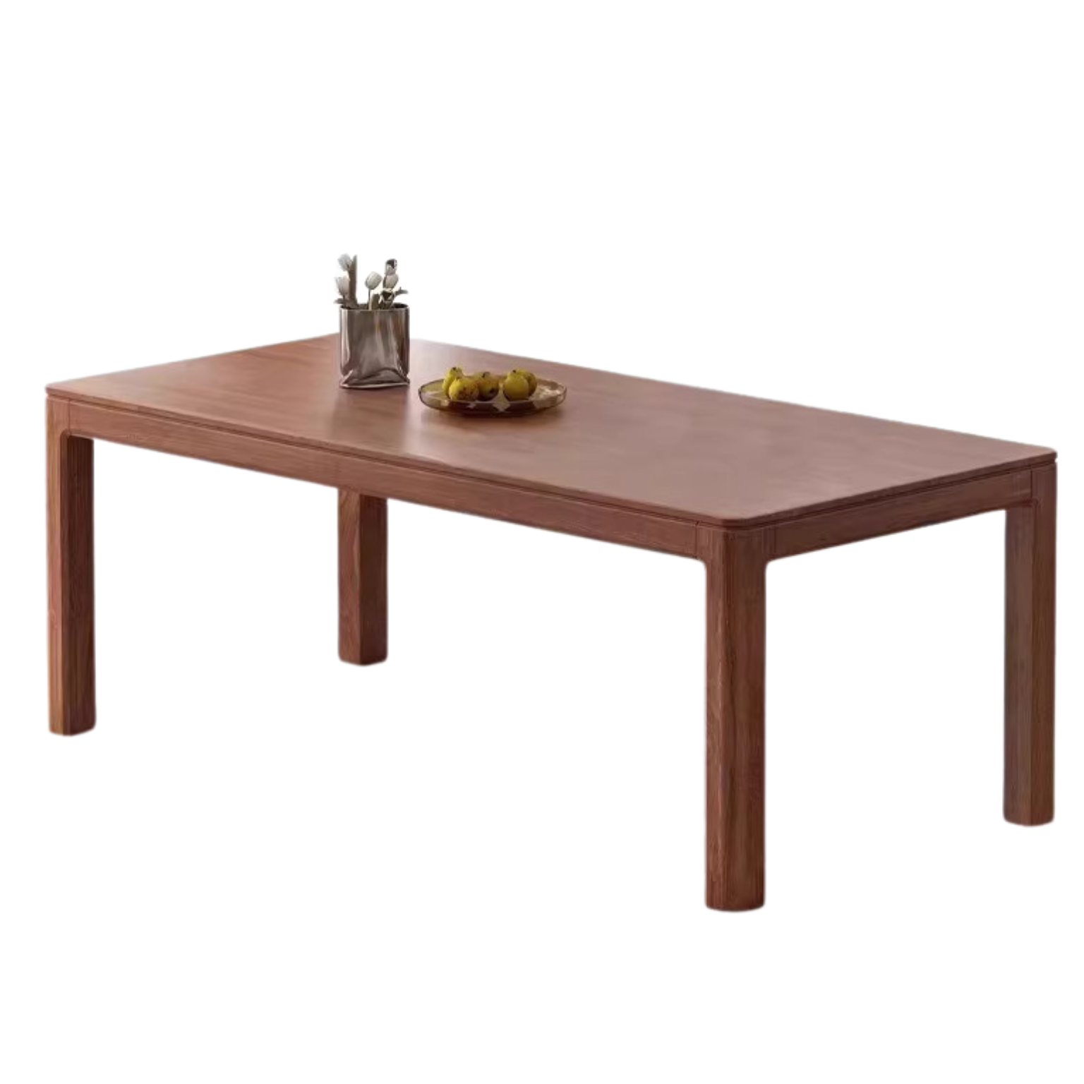 Black Walnut, Ash, Red Oak, Sandalwood Solid Wood Large Dining Table