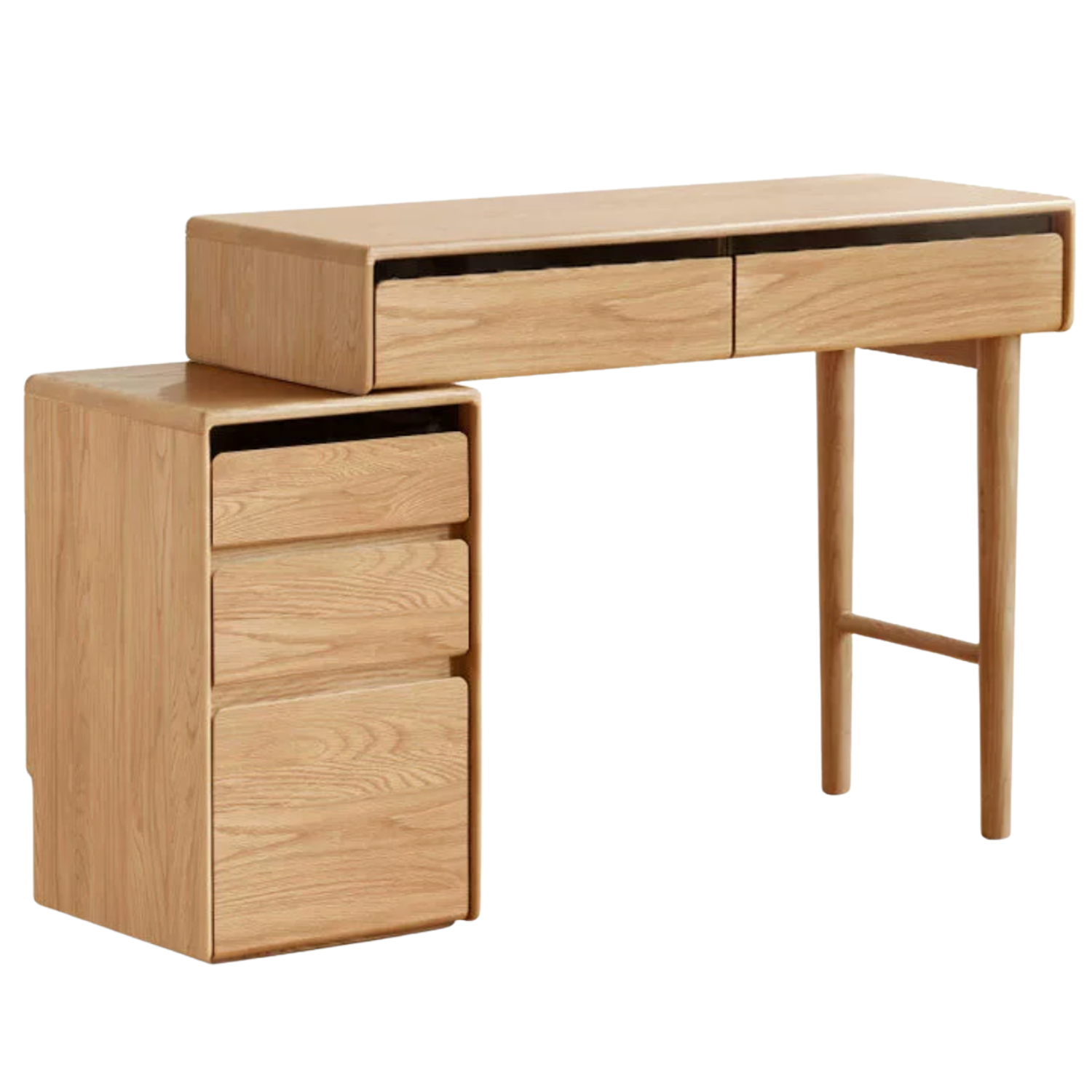 Ash, Oak Solid Wood Modern Retractable Vanity Table