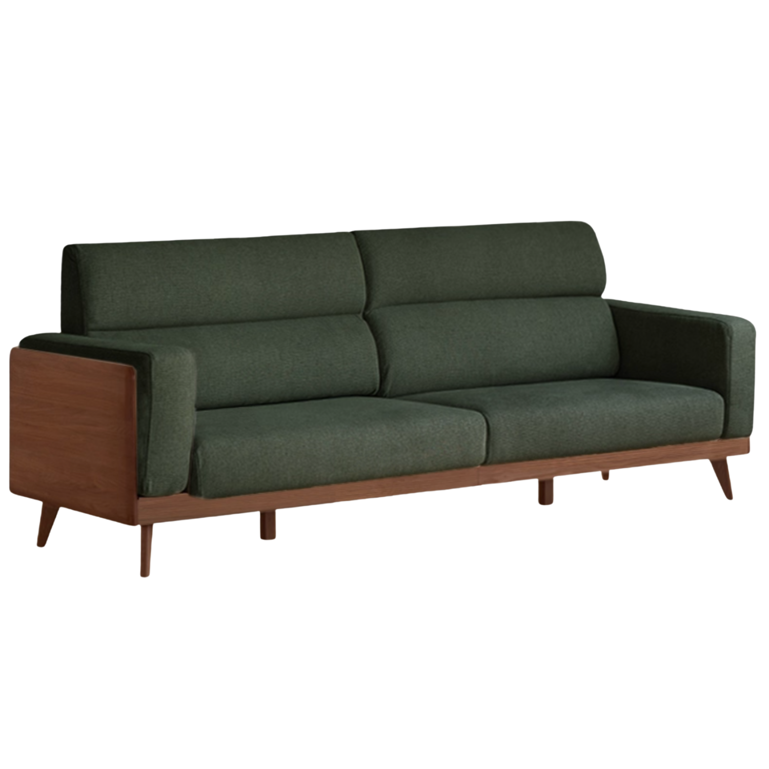 Black Walnut, Oak, Ash Solid Wood fabric sofa high back
