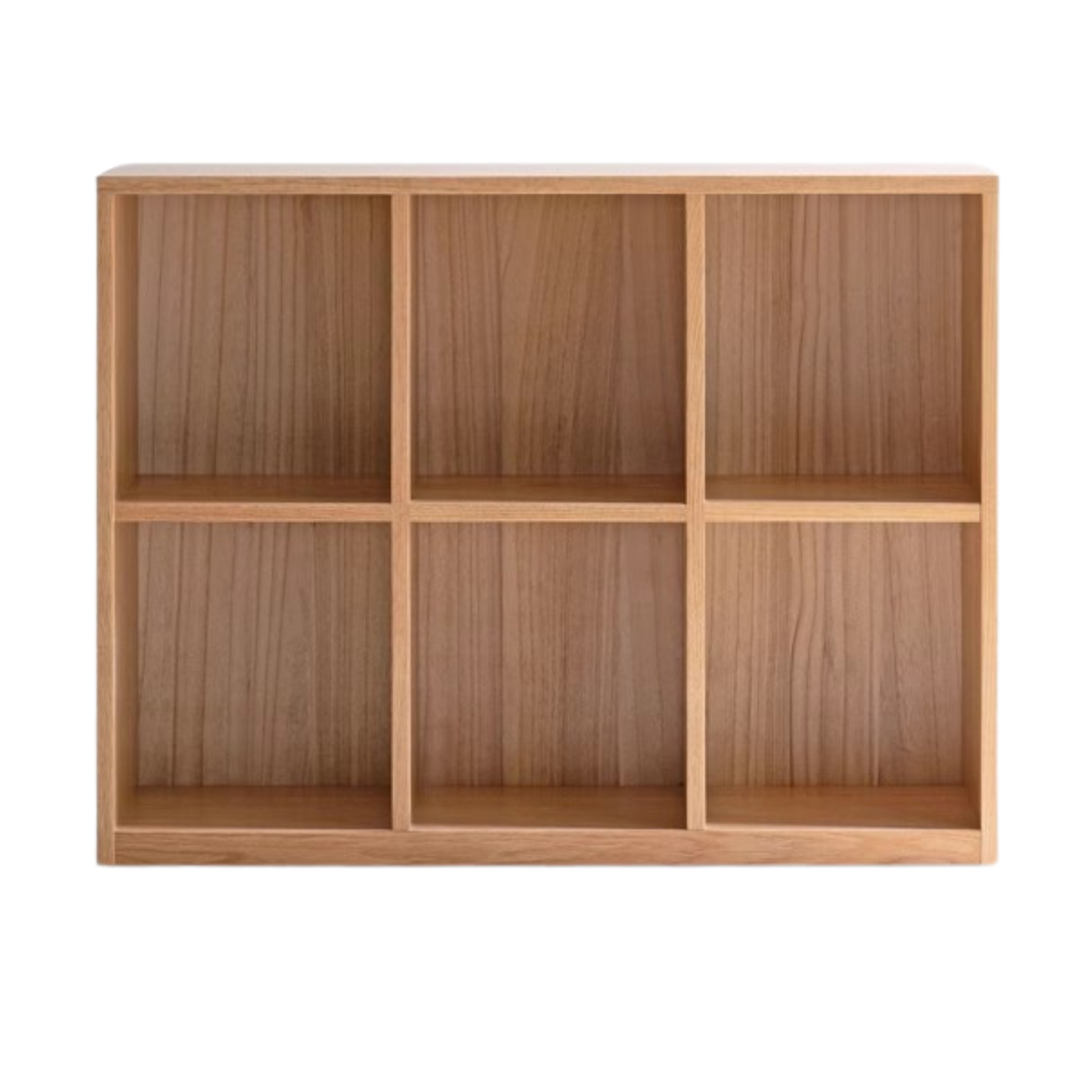 Black Walnut, Oak Solid Wood Low Bookcase, Modern Modular Storage Shelf Cabinet