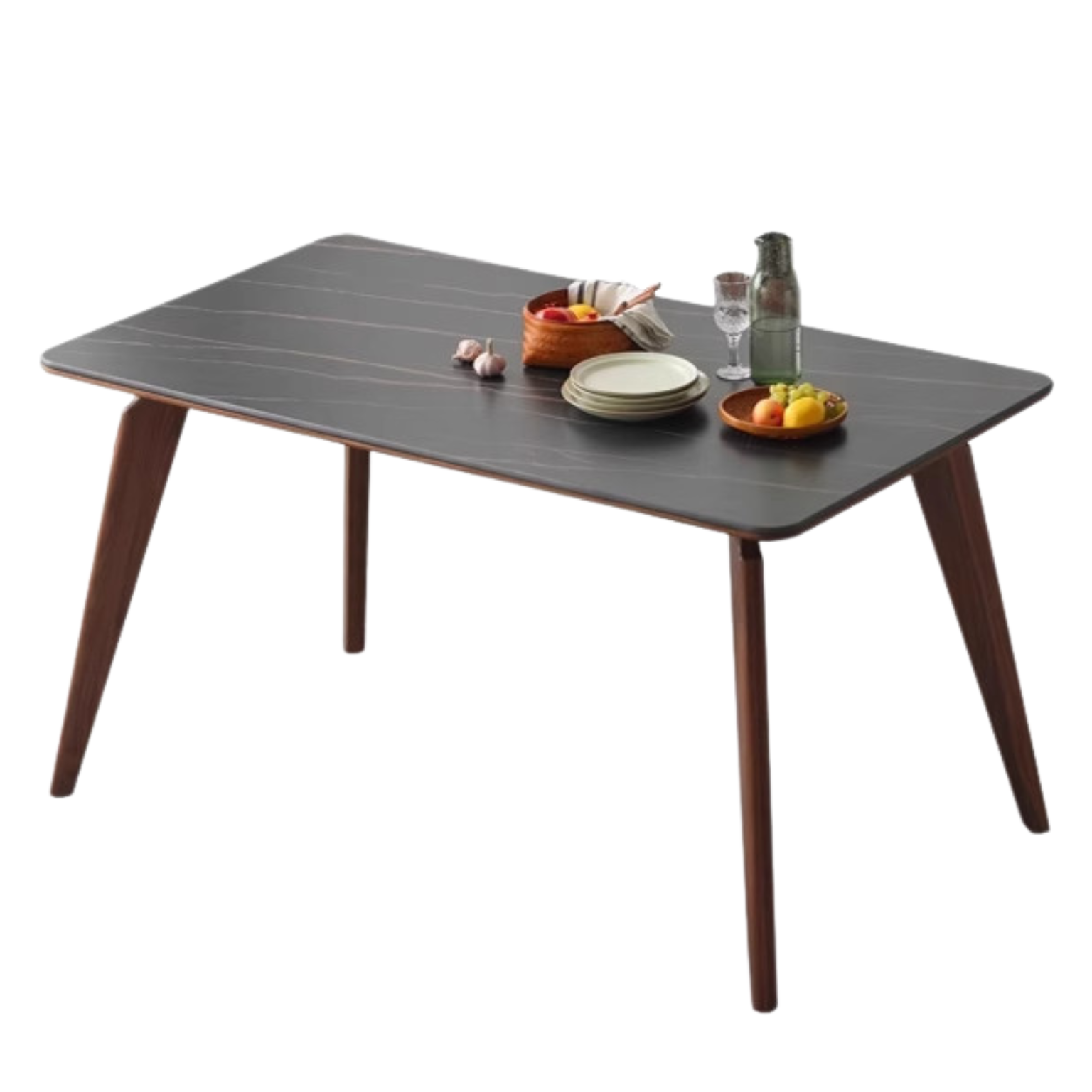 Black Walnut Solid Wood Slate North American Dining Table
