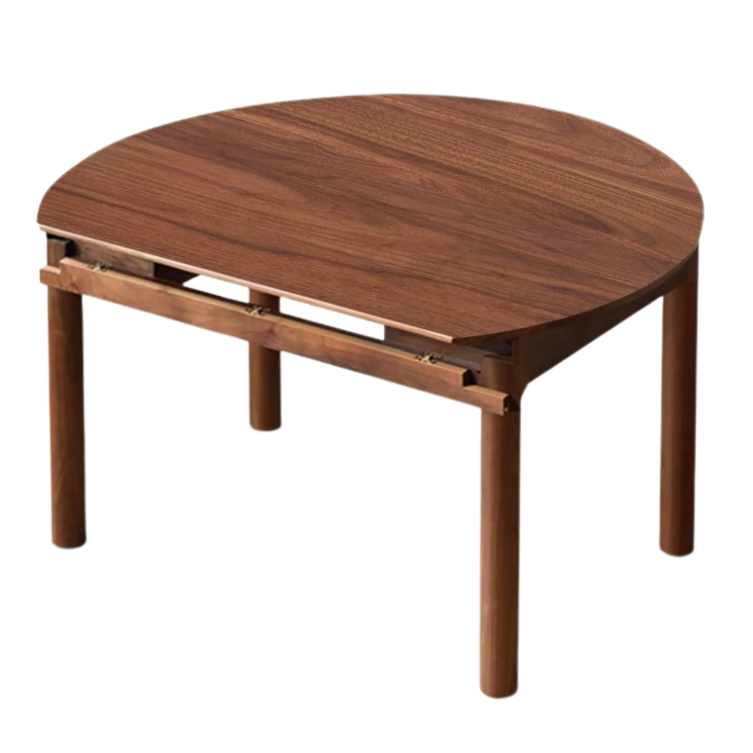 Black Walnut, Ash, Oak Solid Wood Folding Round Dining Table