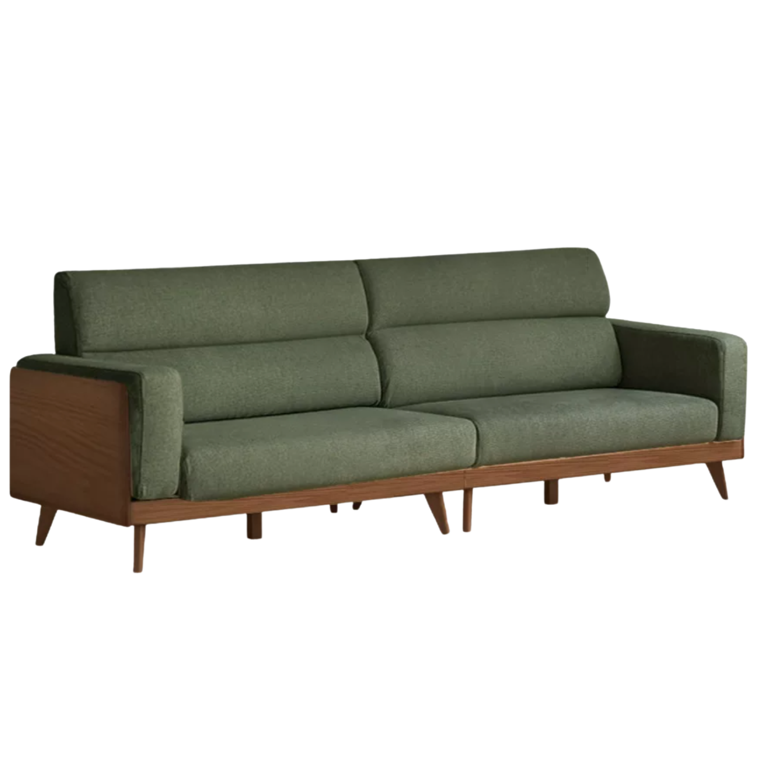 Black Walnut, Oak, Ash Solid Wood fabric sofa high back