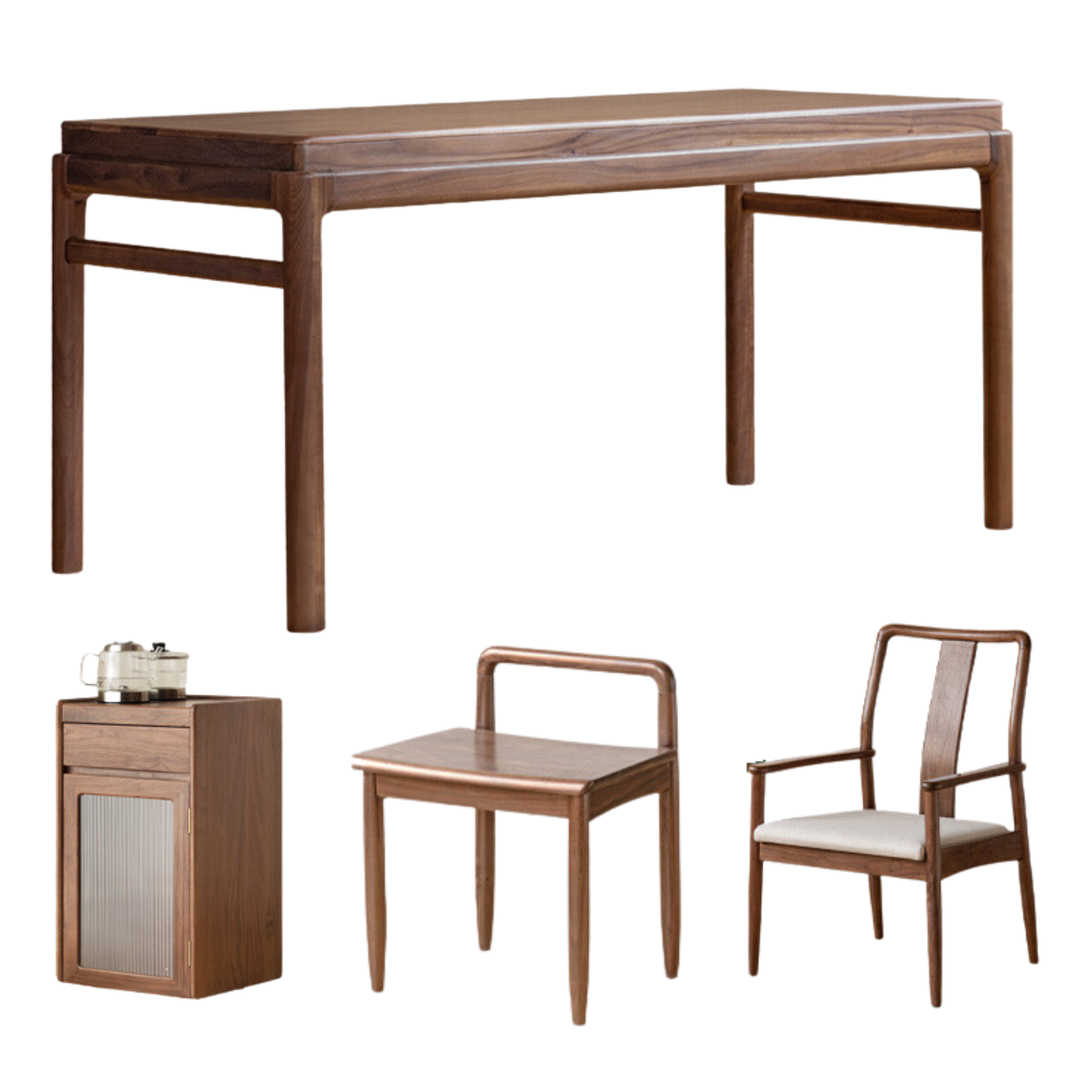 Black Walnut Solid Wood Tea Table