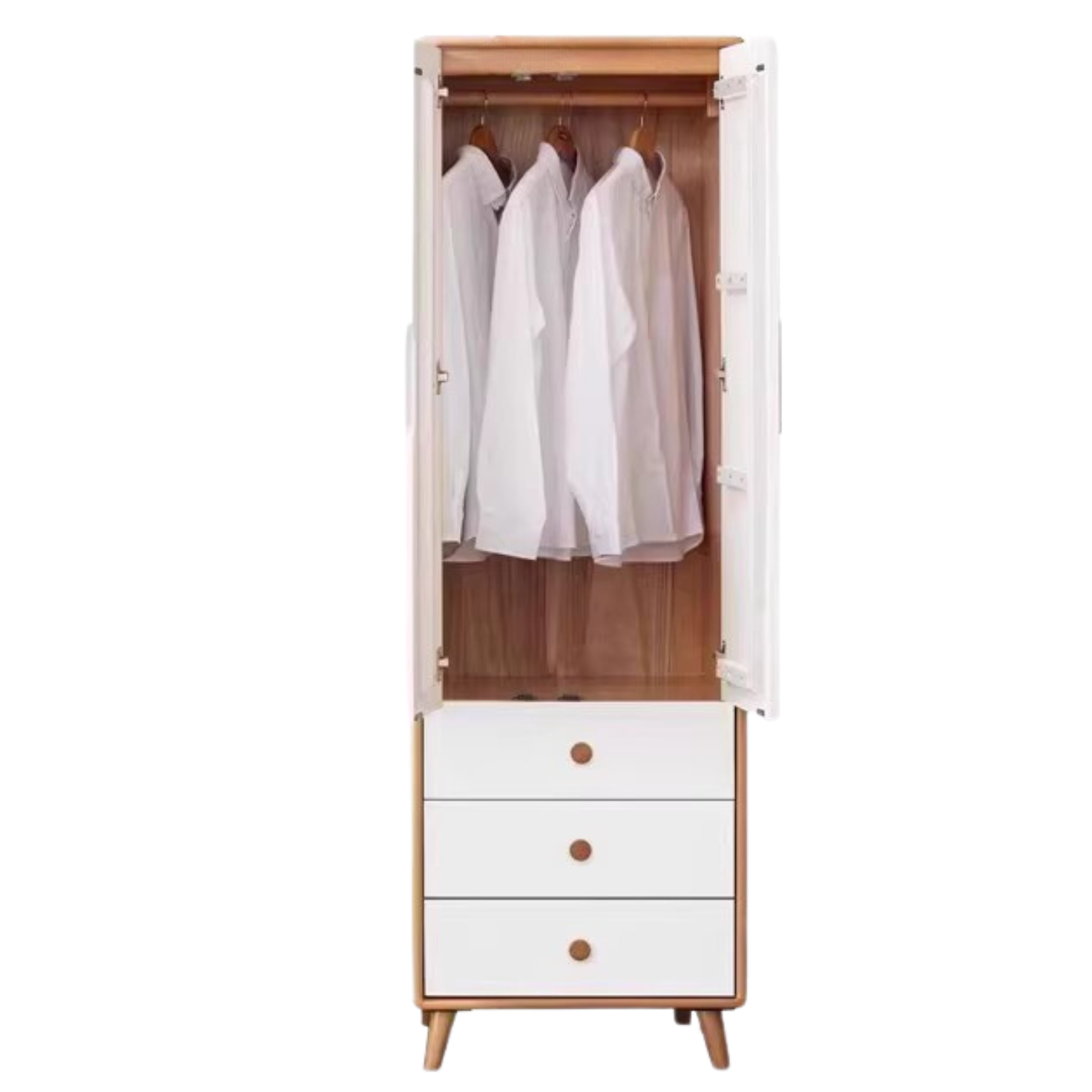 Beech Solid Wood Wardrobe Combination.