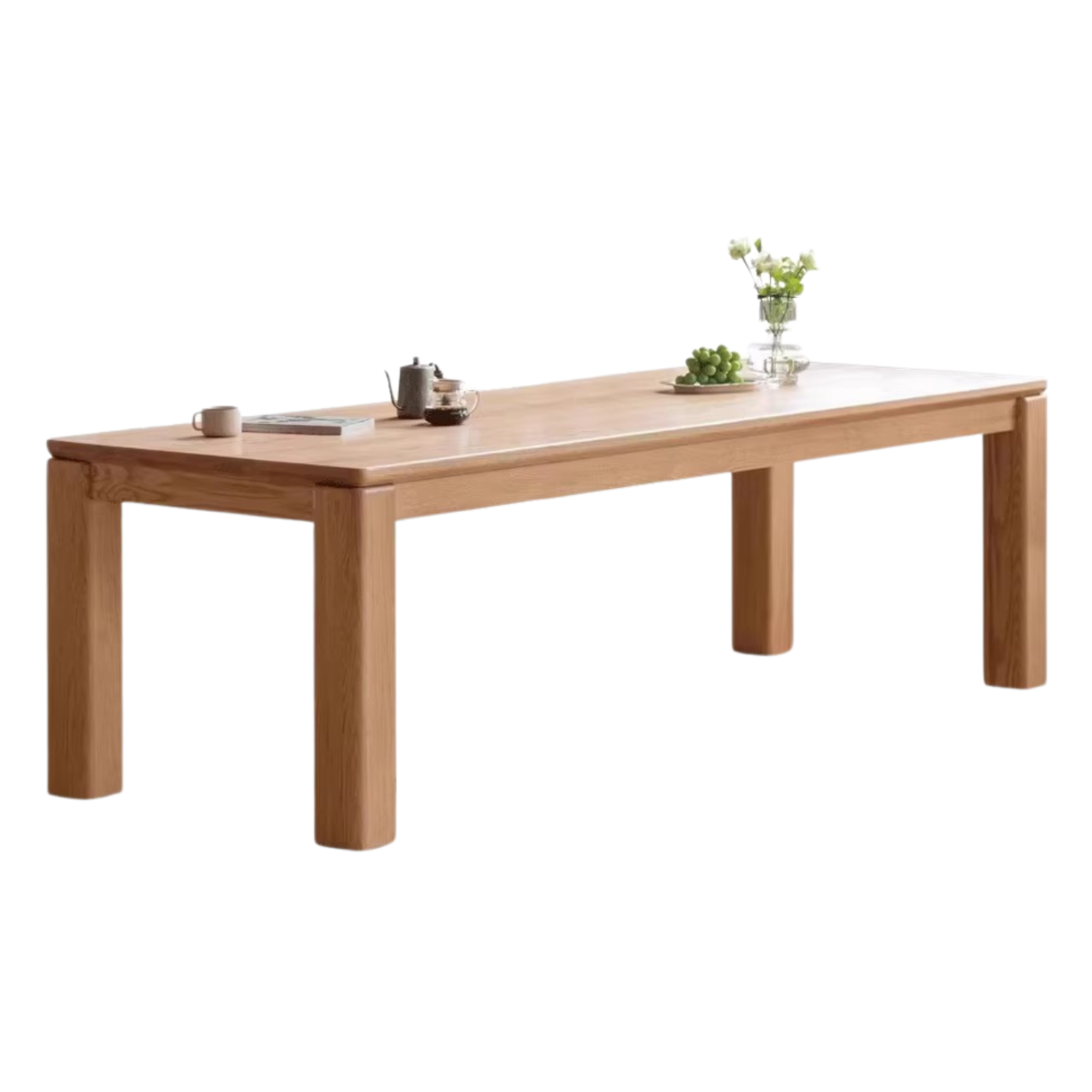 Oak Solid Wood Thick Legs Dining Table