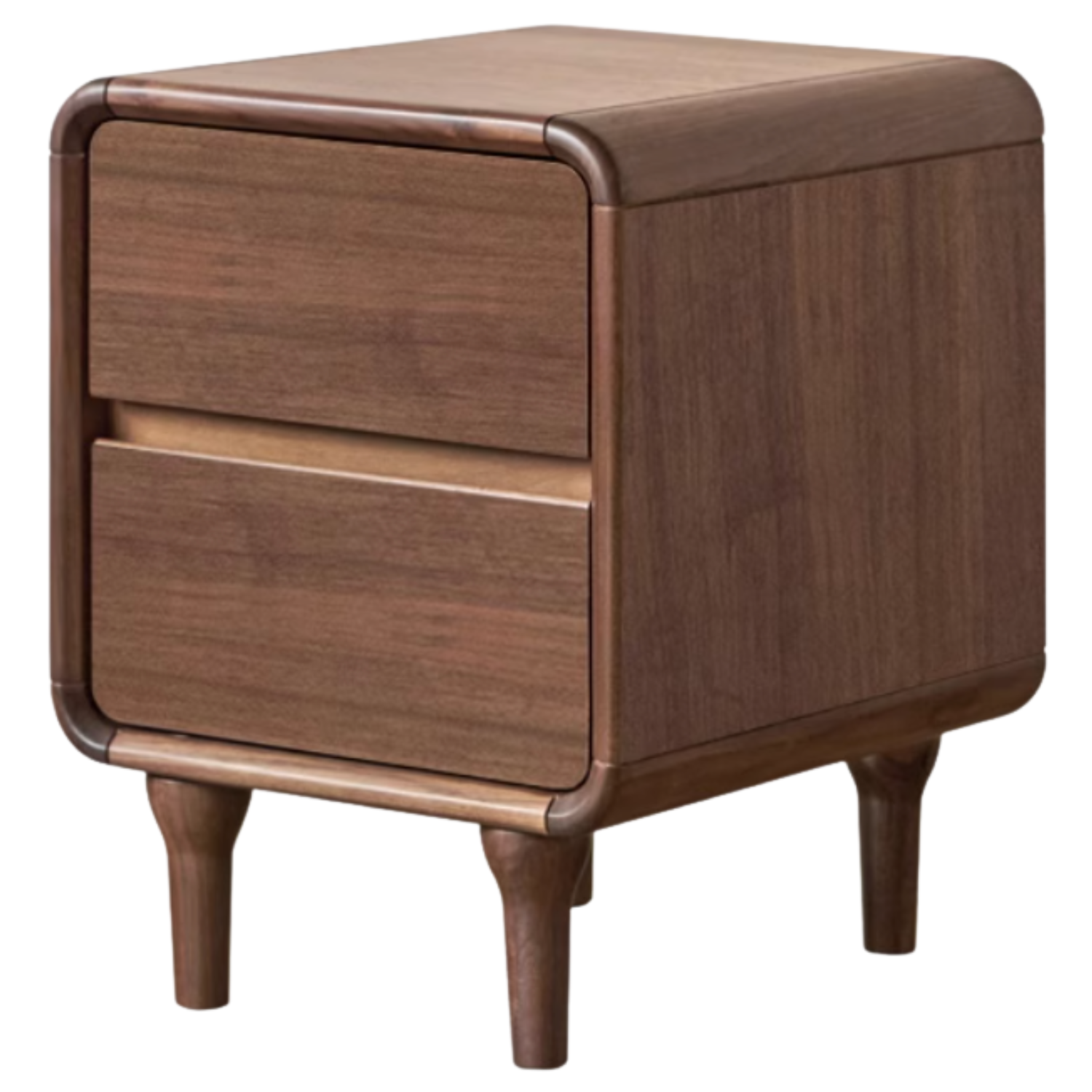 Black Walnut, Catalpa, Sandalwood Solid Wood Minimalist Nightstand