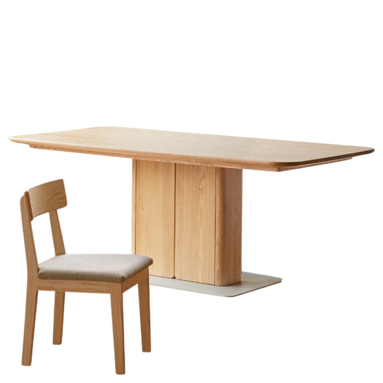 Oak Rock Plate Italian Standing Long Dining Table