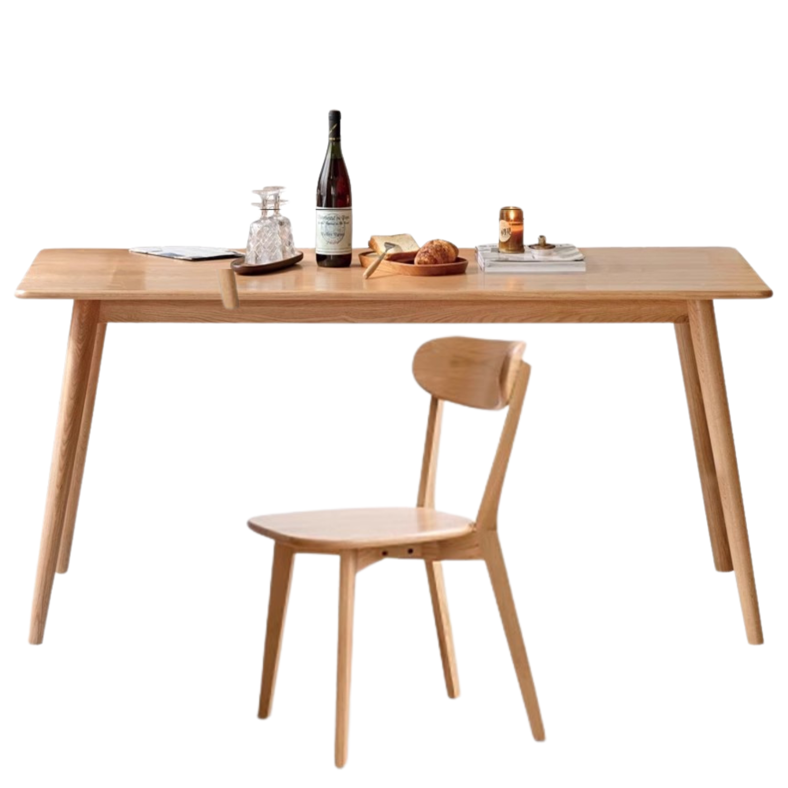 Oak Solid Wood Modern Dining Table