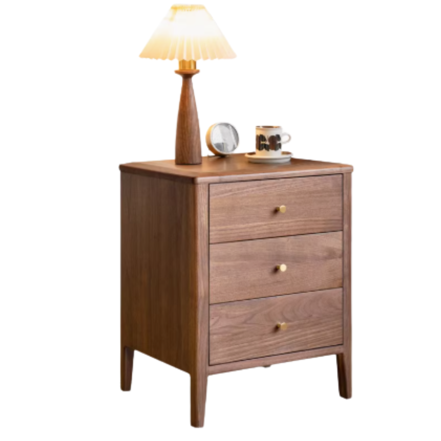 Black Walnut, Oak, Rubberwood Cherry Solid Wood Nightstand