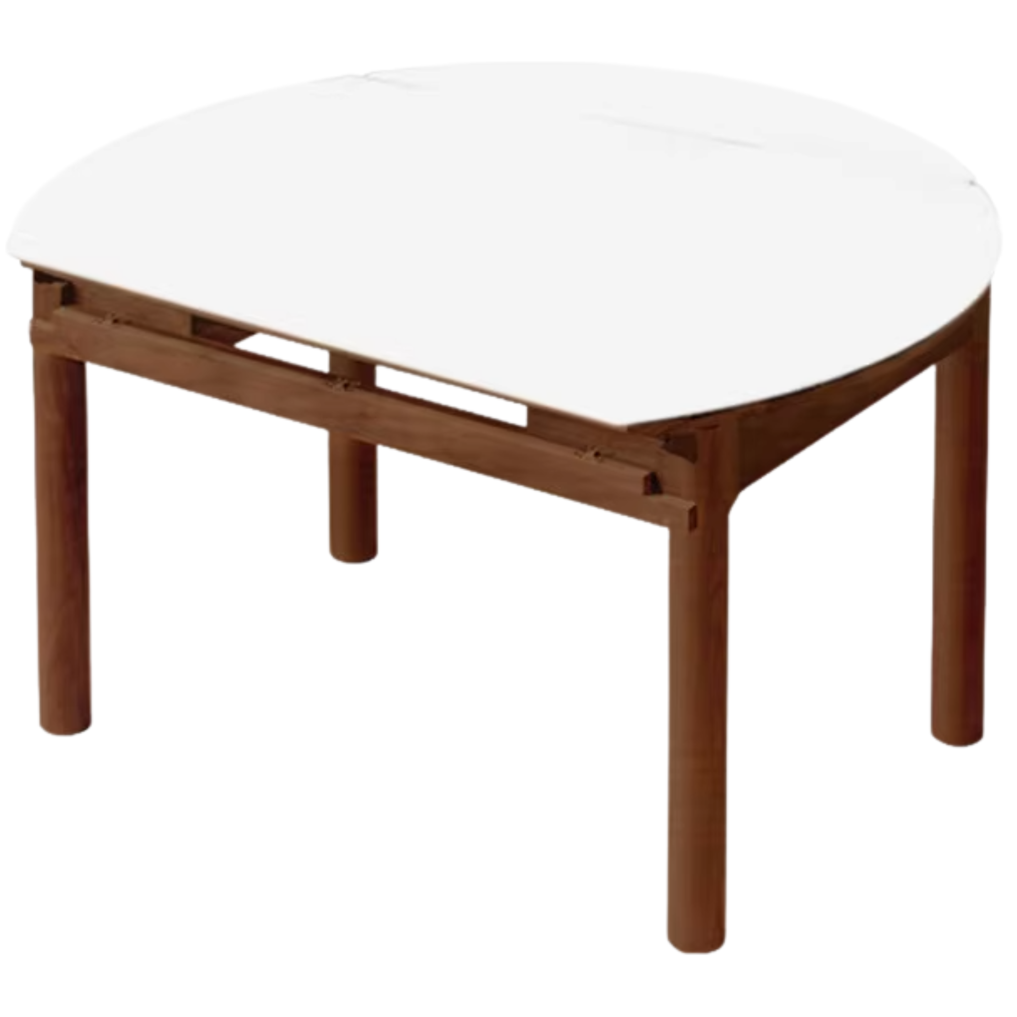 Oak, Black Walnut, Ash Solid Wood Rock Plate Folding Dining Table