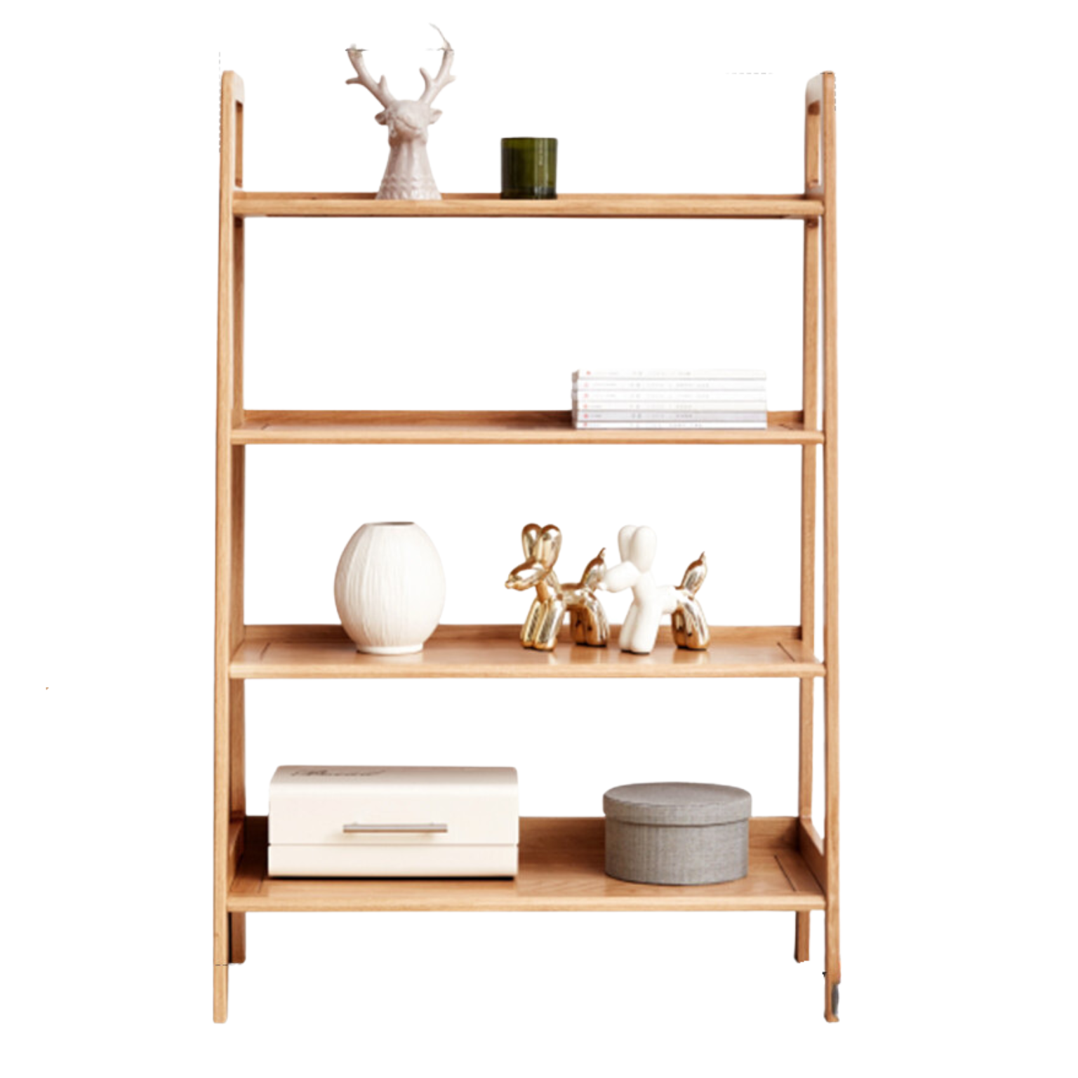 Oak Solid Wood Multi Layer Shelf, Bookshelves, Flower Racks