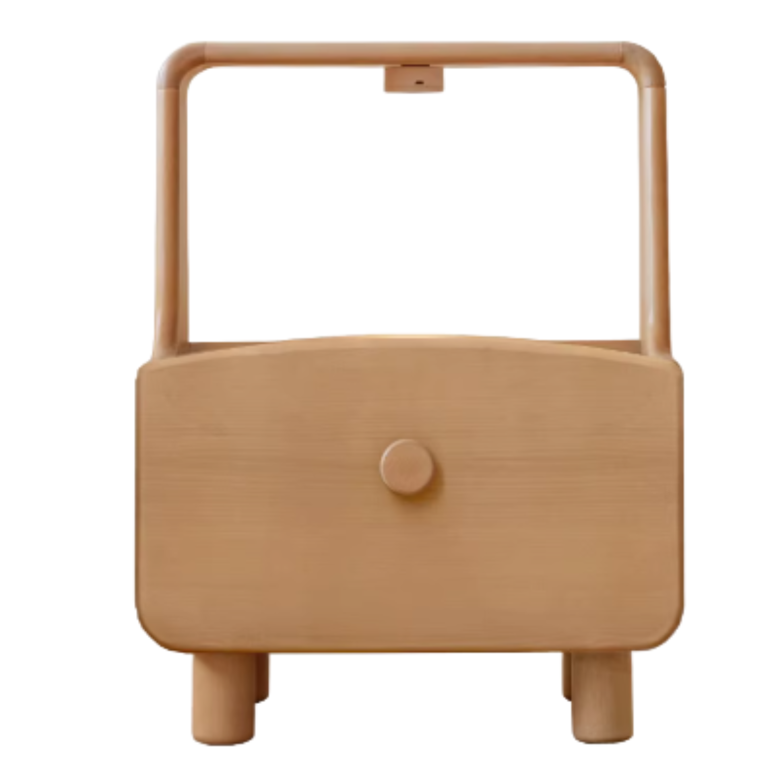 Birch, Beech Solid Wood Nightstand Built-in Night Light