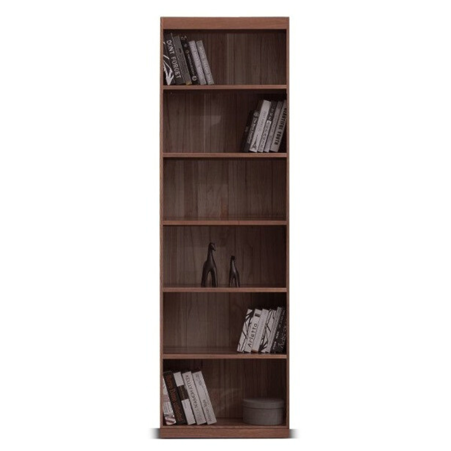 Solid Rubberwood, Oak Solid Wood Bookcase Modern With Glass Door
