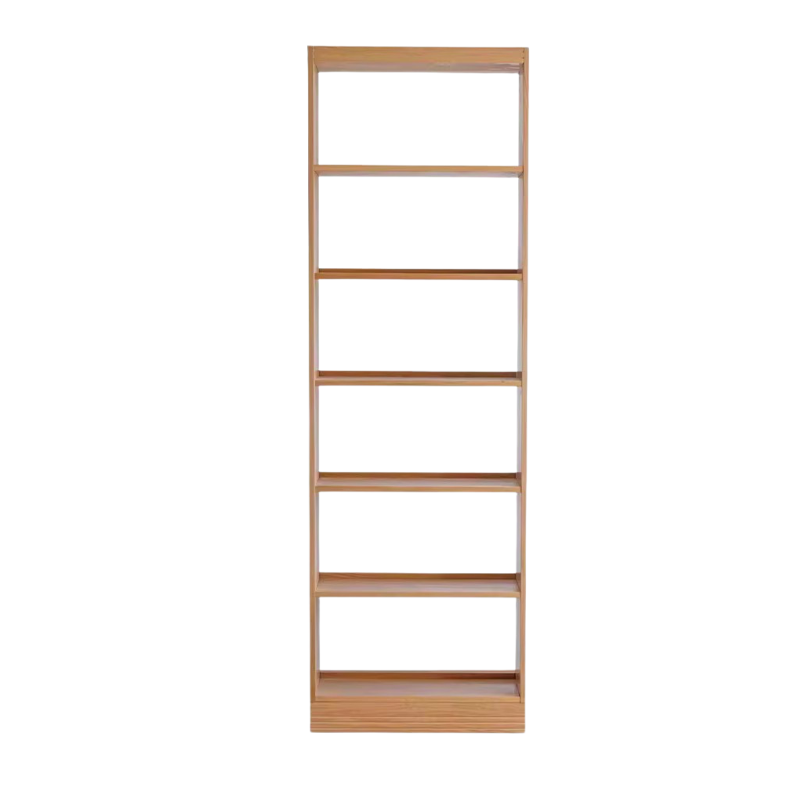 Oak Solid Wood Floor To Ceiling Bookshelves