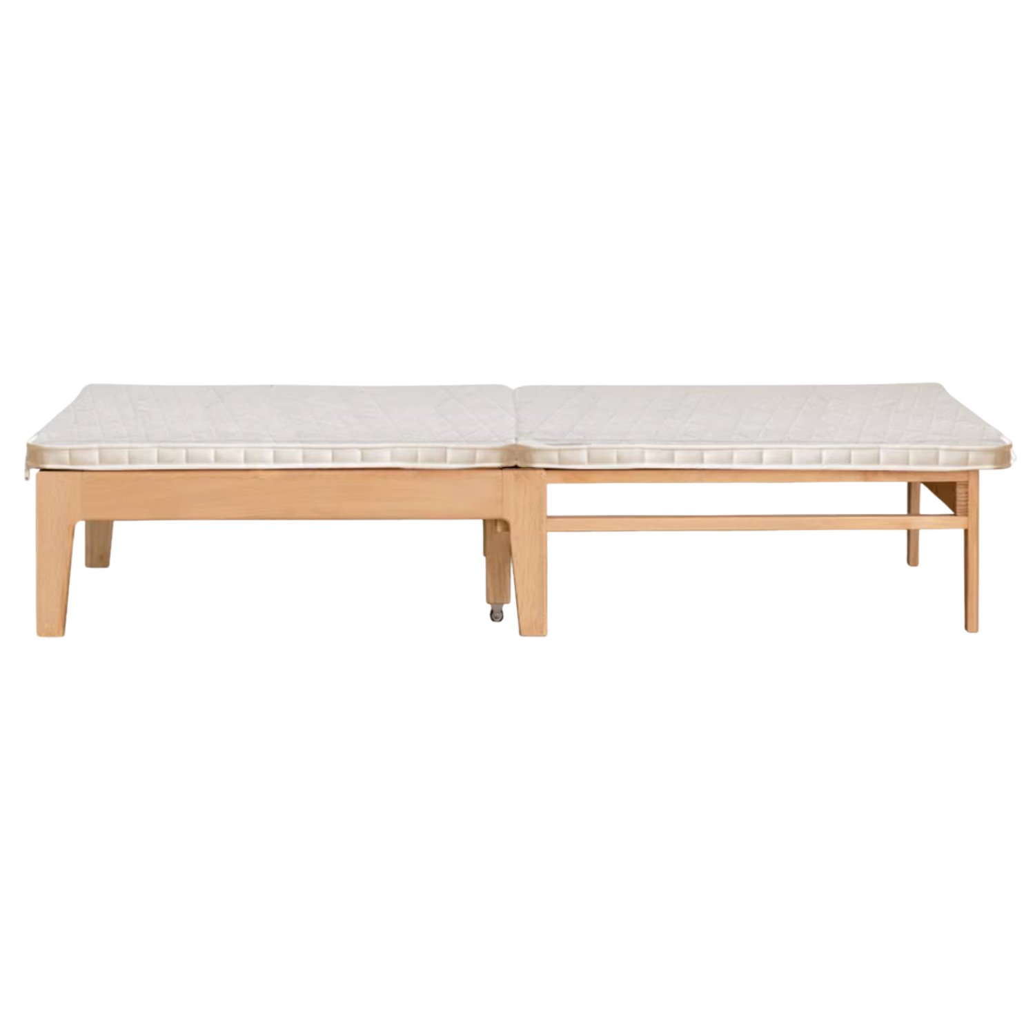 Oak, Beech, Solid Rubberwood Folding Sofa Bed, Retractable Sofa.