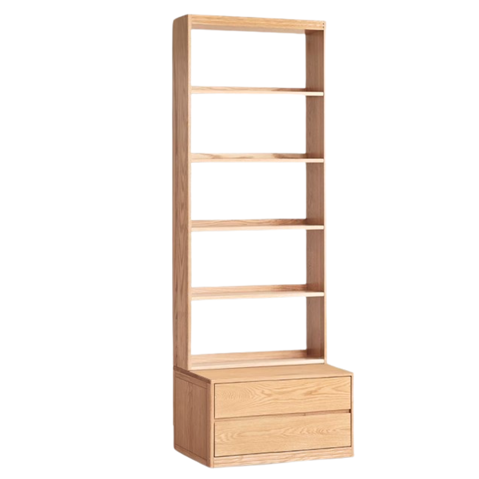 Oak, Ash Solid Wood Wall-To-Wall With Seat Combined Bookshelf