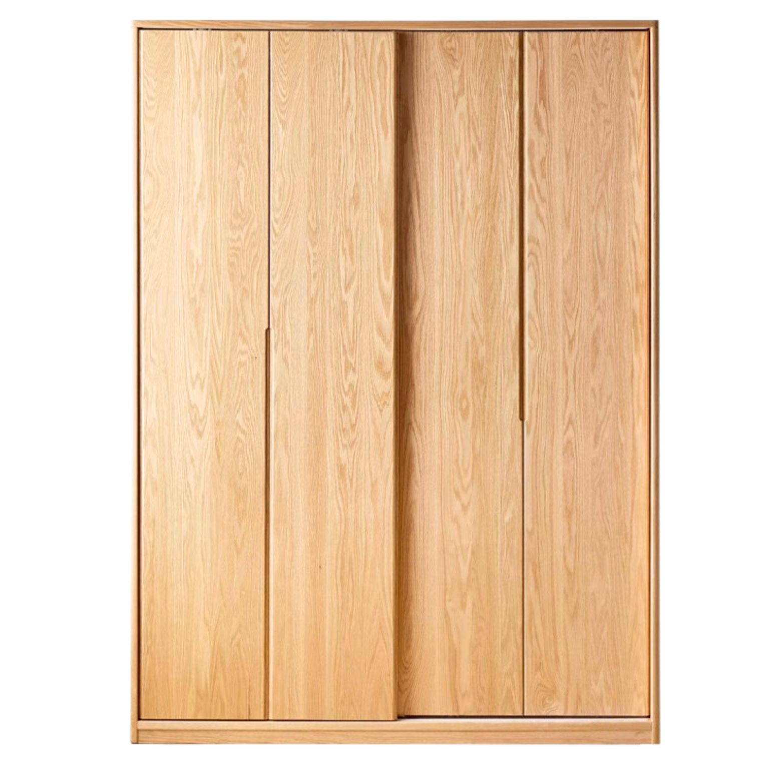 Oak Solid Wood Wardrobe Sliding Door-