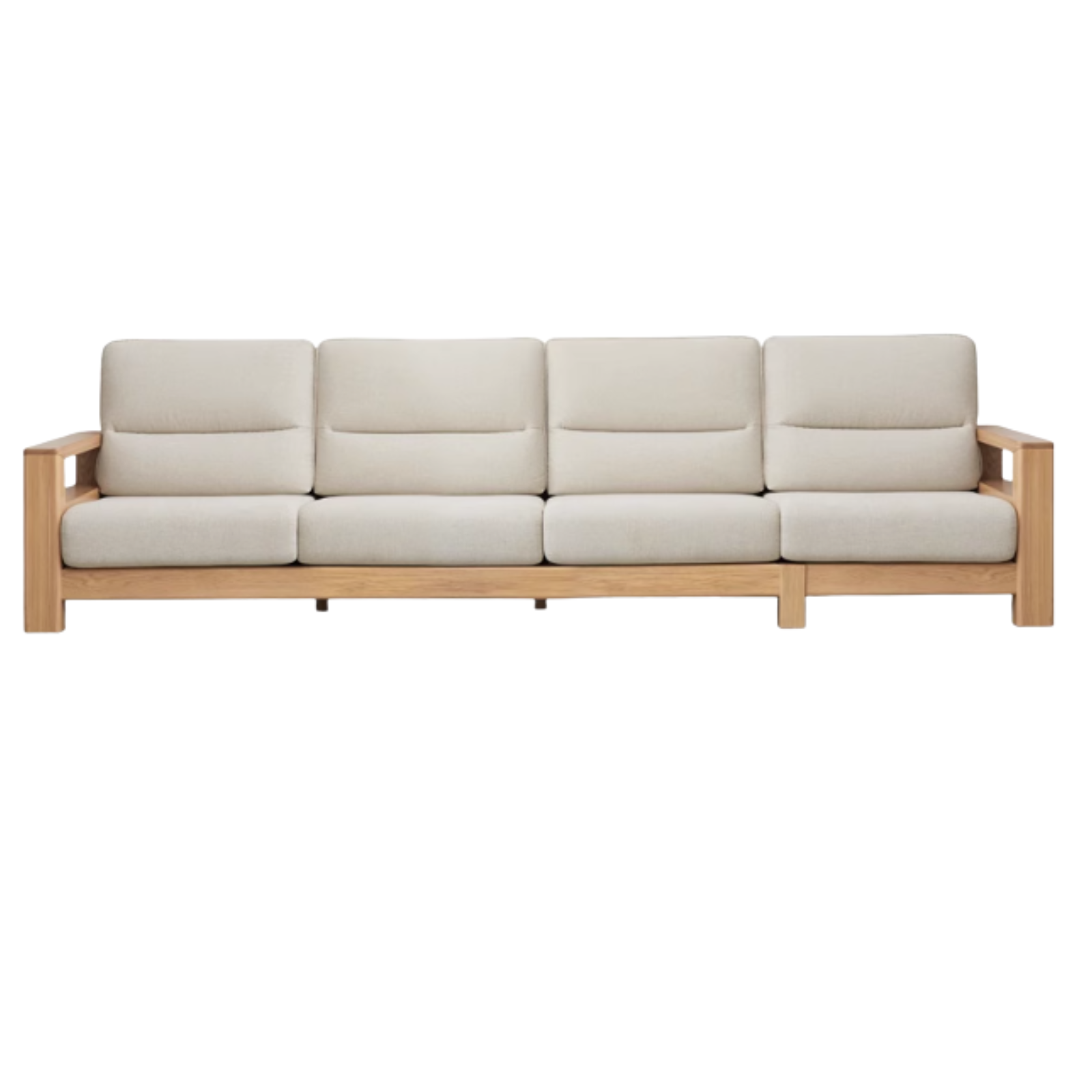Ash Solid Wood Corner Sofa.