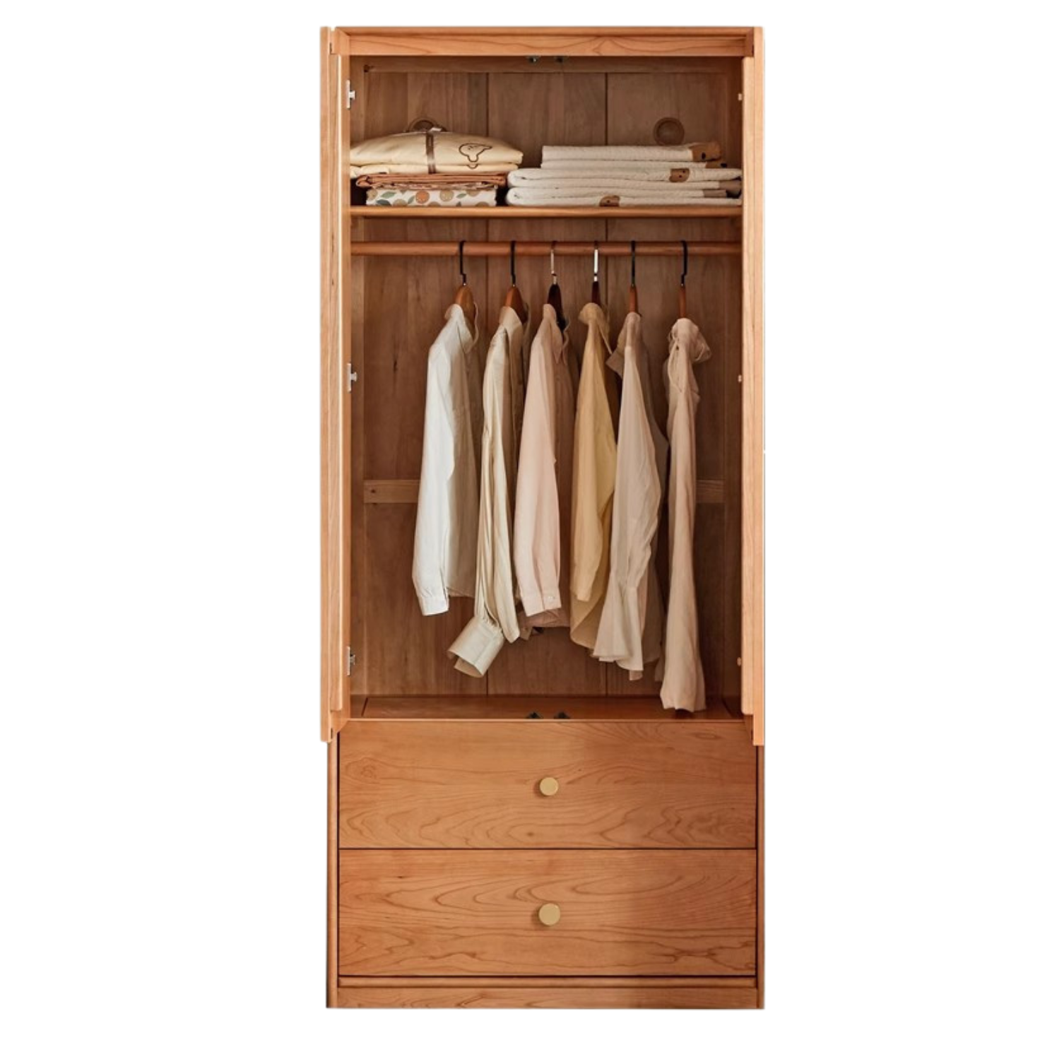 Сherry Solid Wood Exquisite Wardrobe.