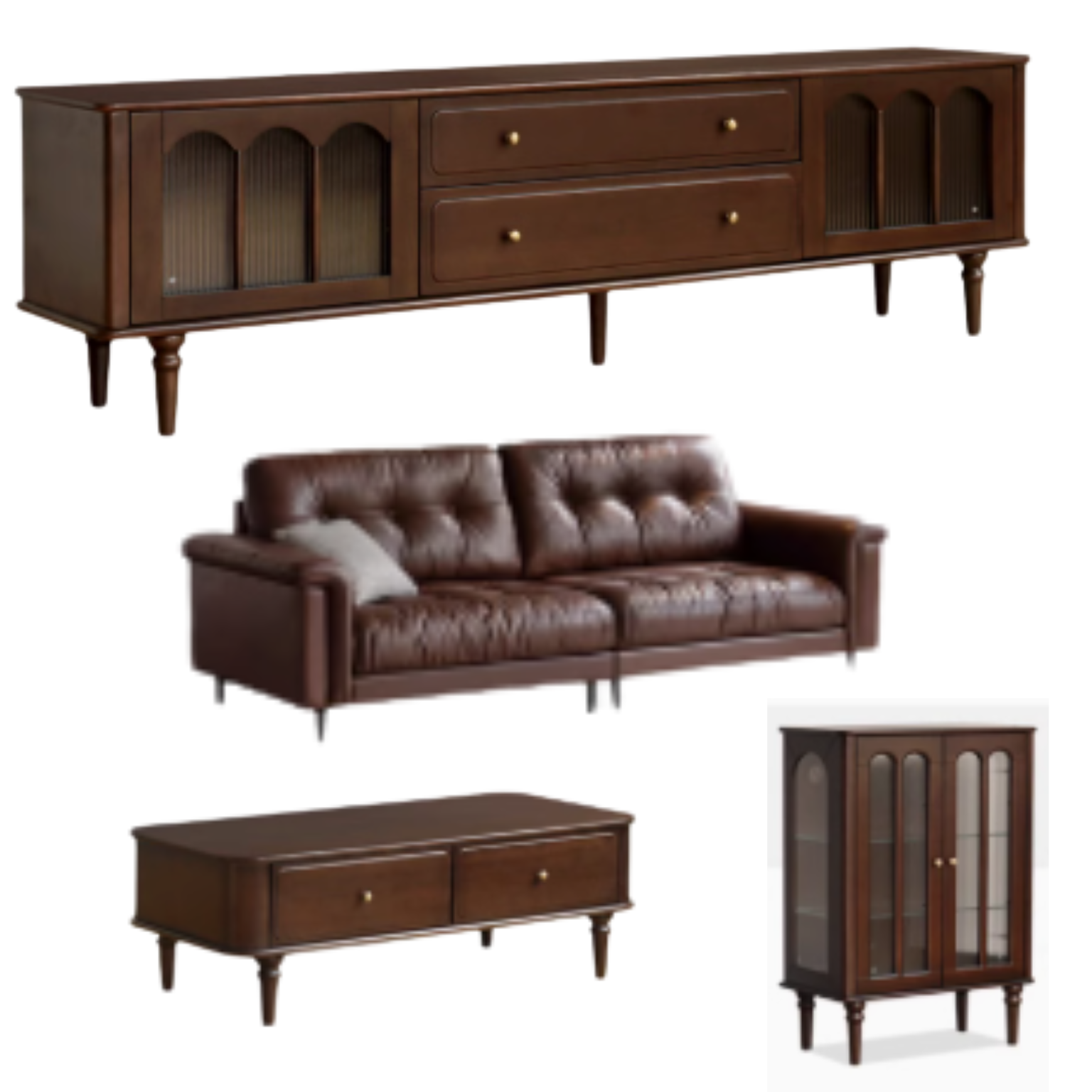 Poplar Solid Wood American Style TV Cabinet.