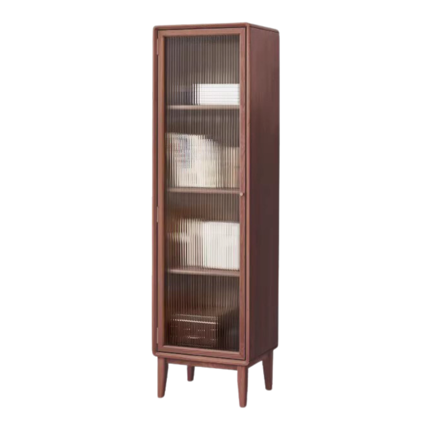 Beech Solid Wood Side Cabinet, Small Bookcase.