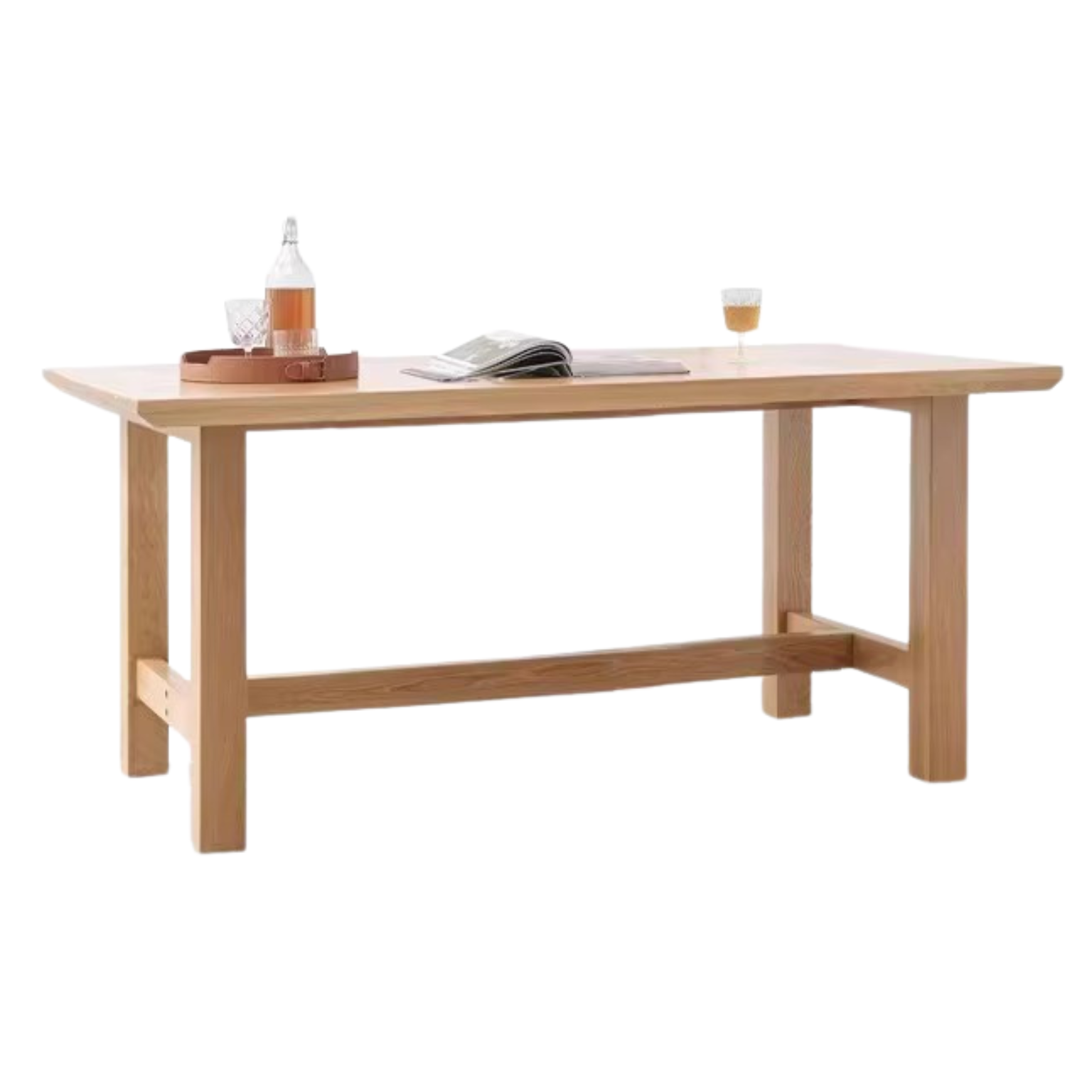 Oak, Ash, Poplar, Cherry Solid Wood Rustic Style Dining Table