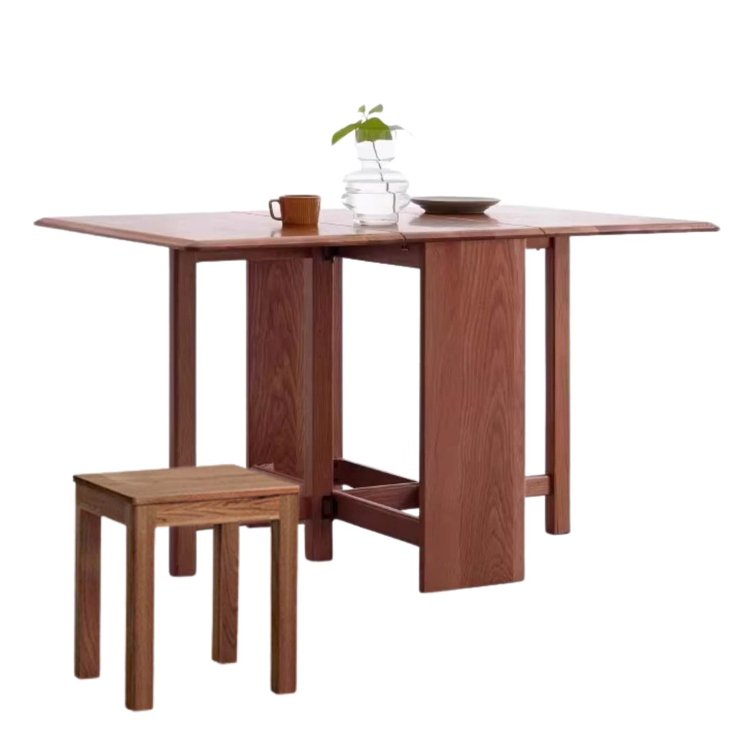 Ash, Oak Solid Wood Folding Dining Table