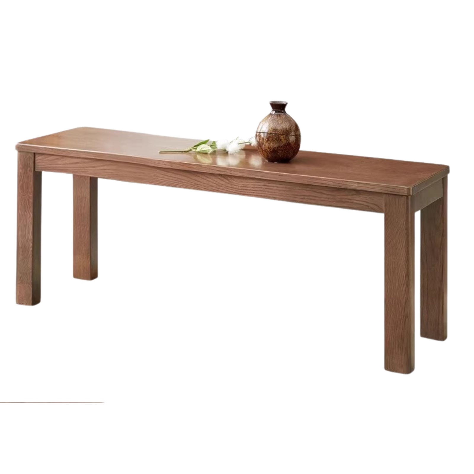 Ash, Oak, Beech, Solid Rubberwood Wide Seat Bench