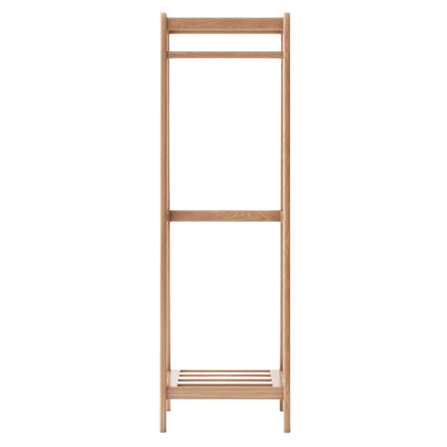 Oak, Ash solid wood hanger for small bedroom floor standing storage rack