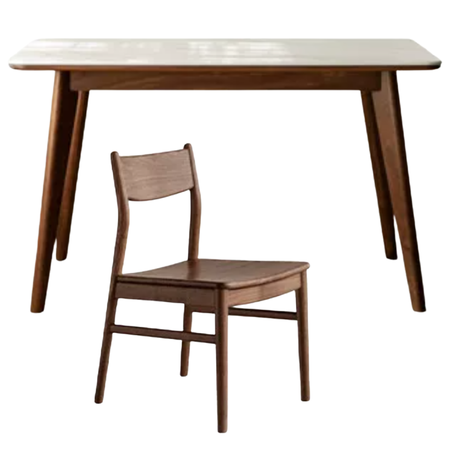 Ash, Black Walnut, Sandalwood Solid Wood Rock Plate Dining Table