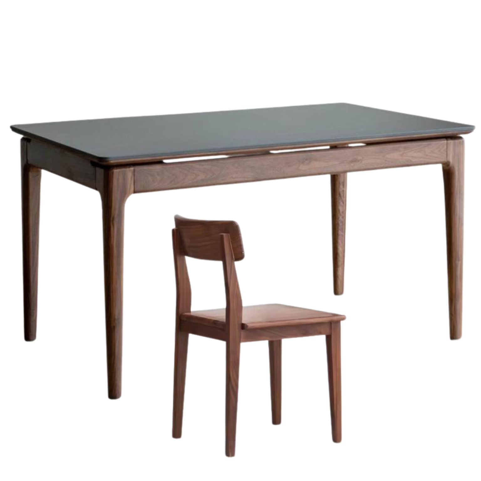 Black Walnut Solid Wood Rectangular Dining Table