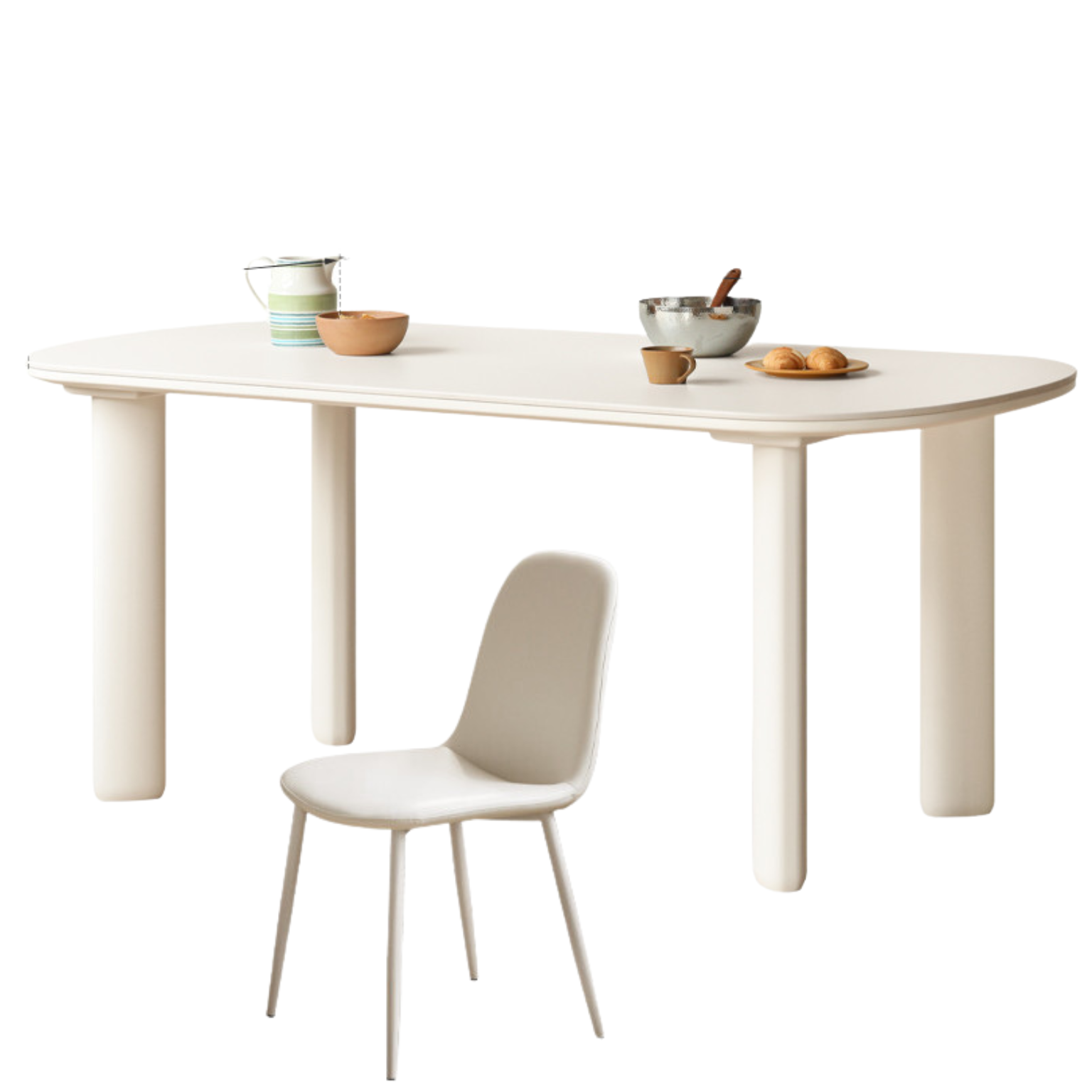 Poplar Solid Wood Rock Plated Oval Dining Table