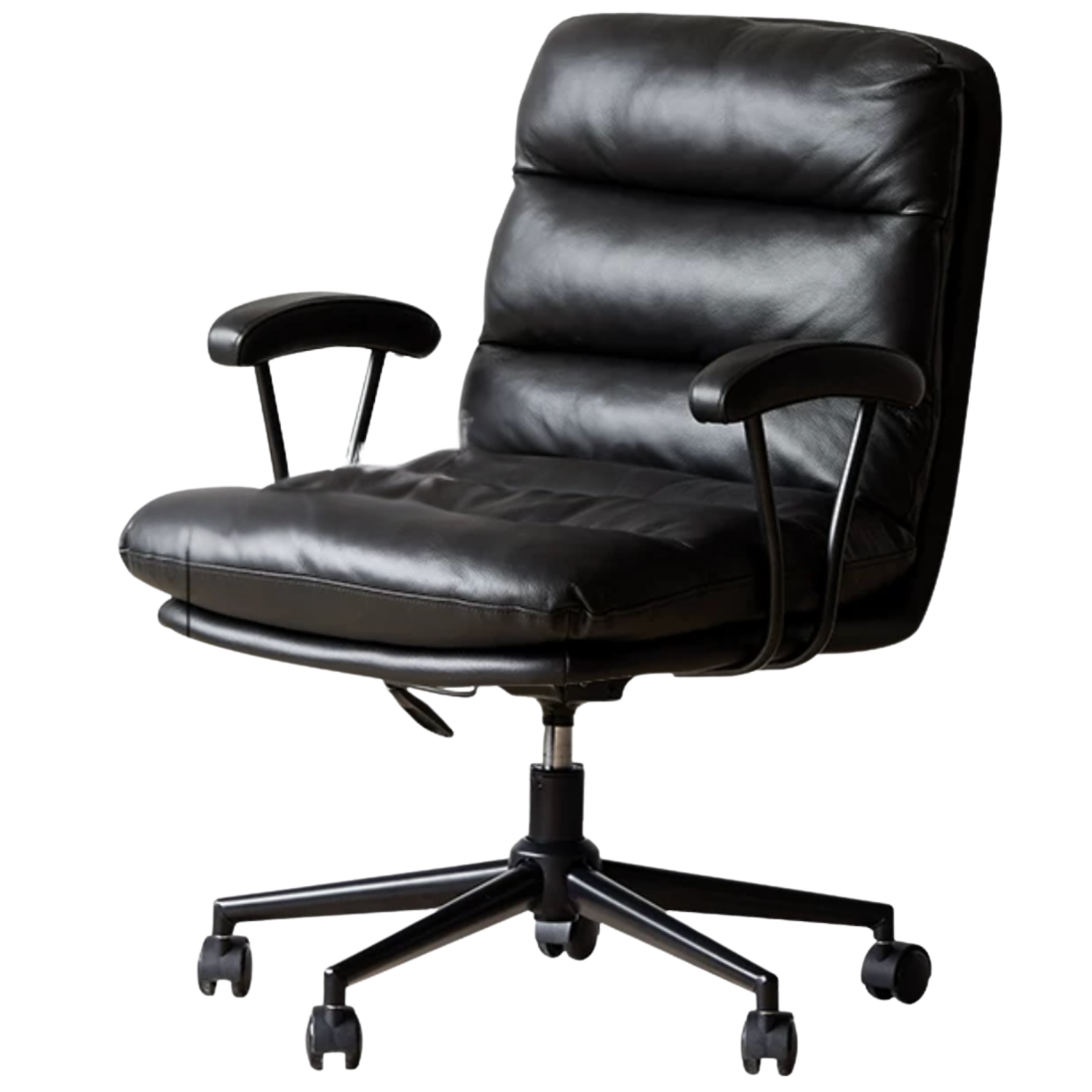 Leather Soft Rotating Office Armchair