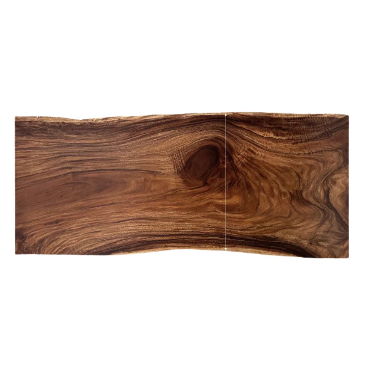 Black Walnut Solid Wood Natural Edge Large Top For Dining Table.
