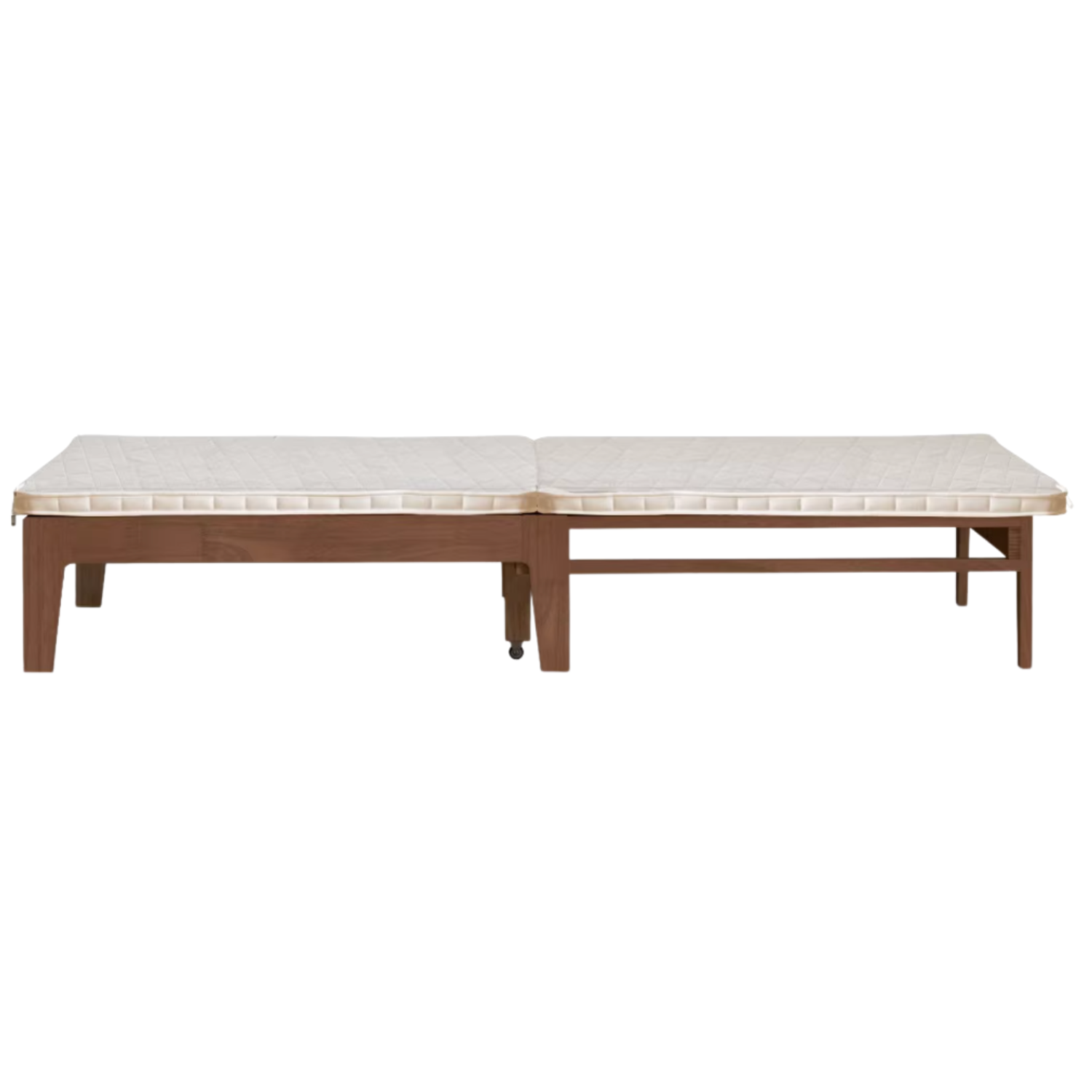 Oak, Beech, Solid Rubberwood Folding Single Retractable Sofa Bed.