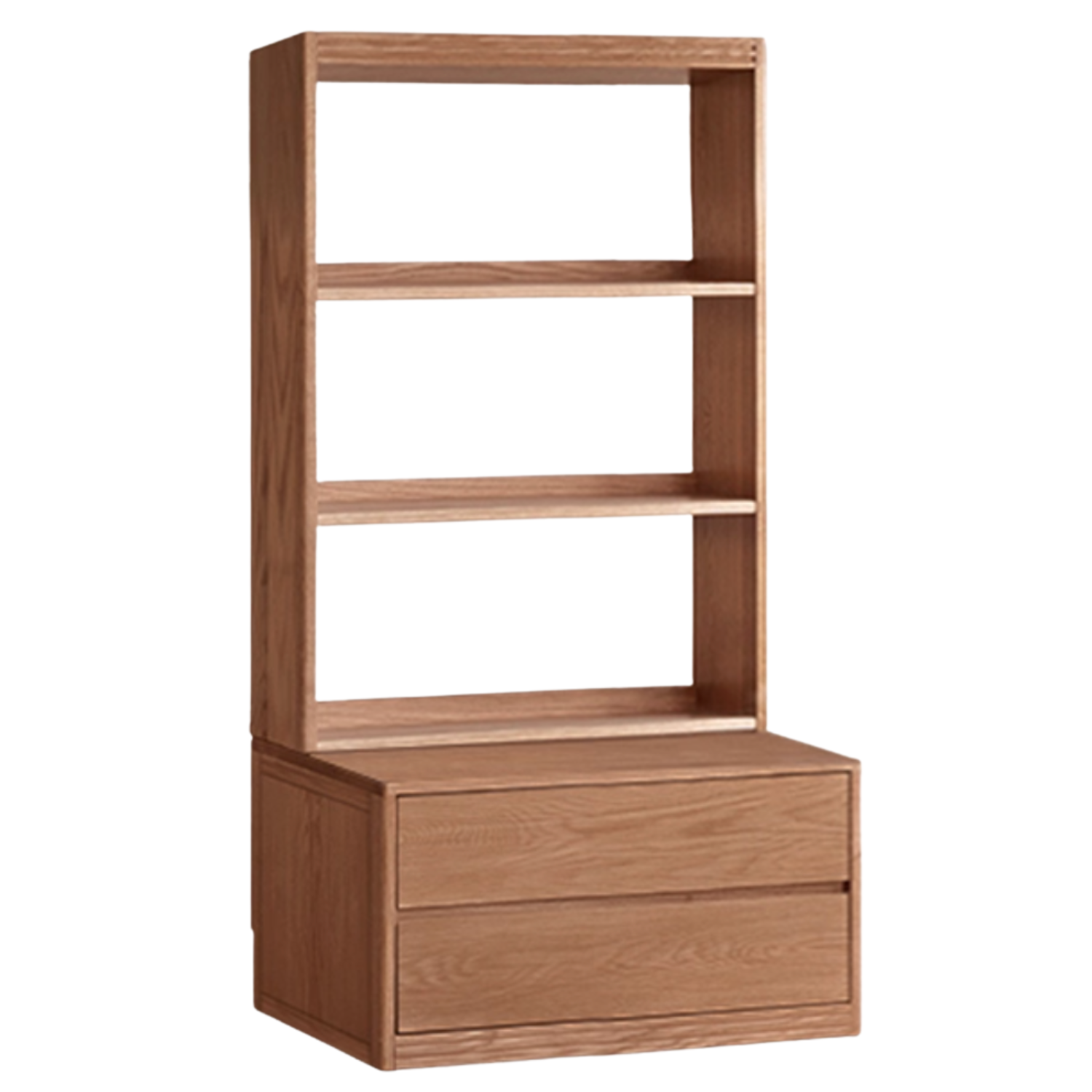 Oak, Ash Solid Wood Wall-To-Wall With Seat Combined Bookshelf