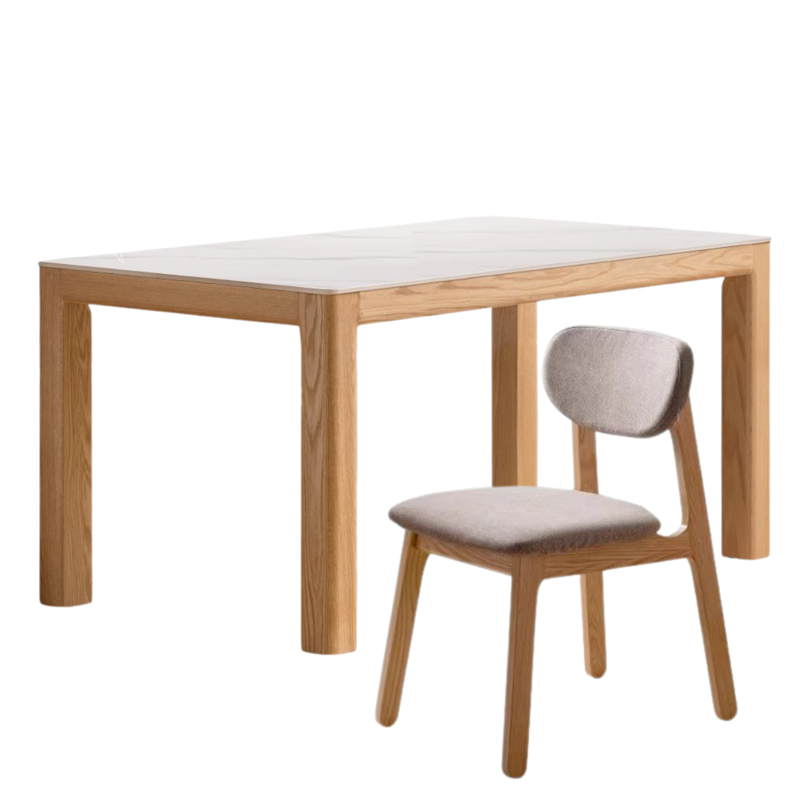 Oak Solid Wood Simple Shape Dining Table