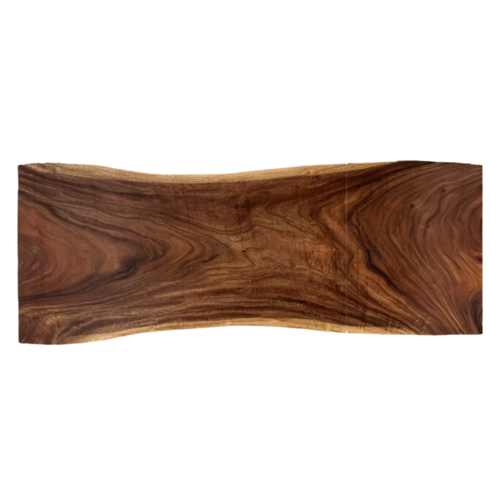 Black Walnut Solid Wood Natural Edge Large Top For Dining Table.