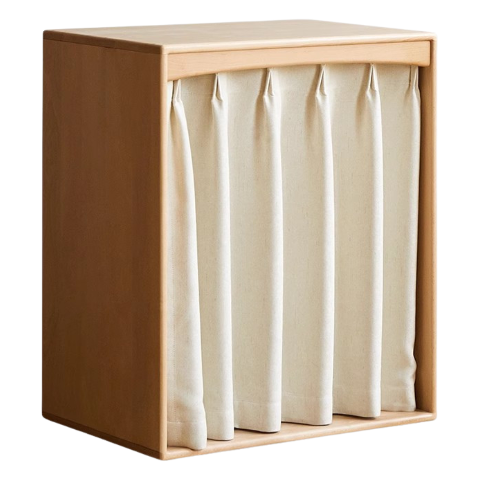 Beech, Rubber Solid Wood Children's Wardrobe,Combination Storage Cabinet